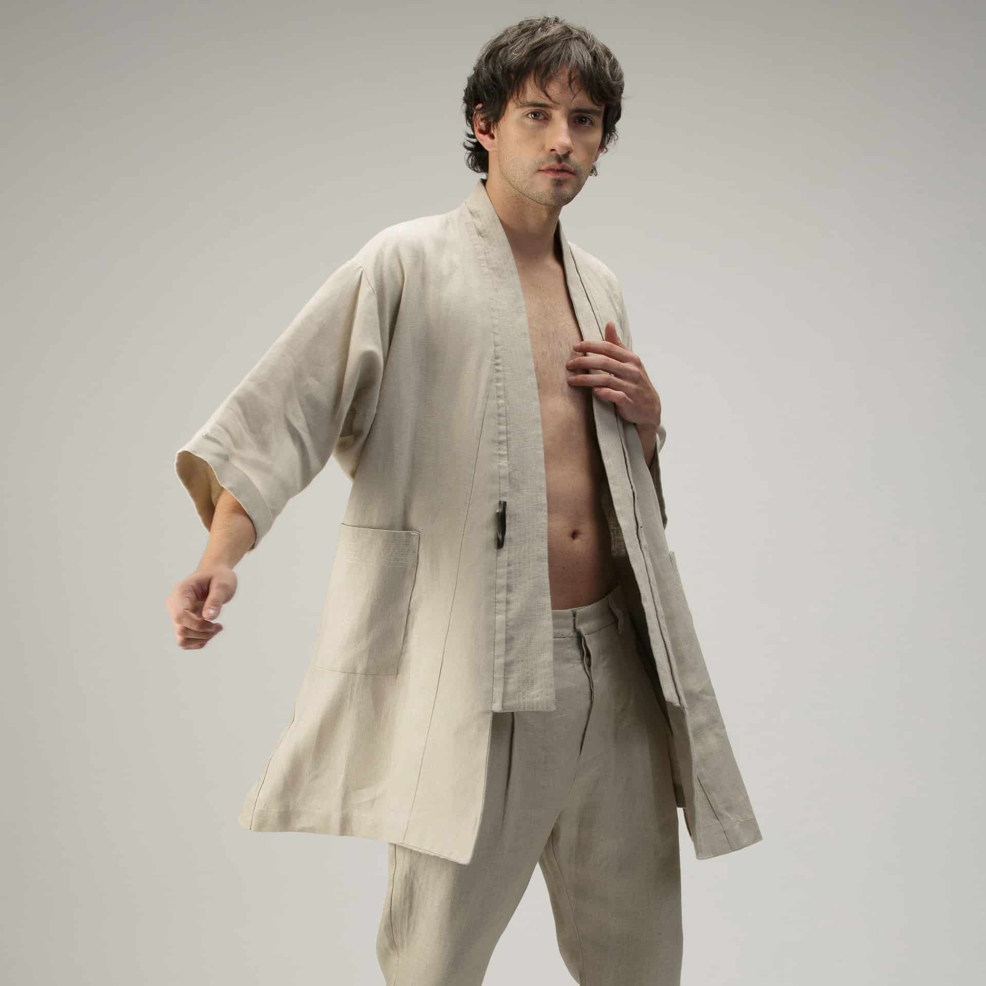 Kimono Cruzado - Natural - miniatura 9