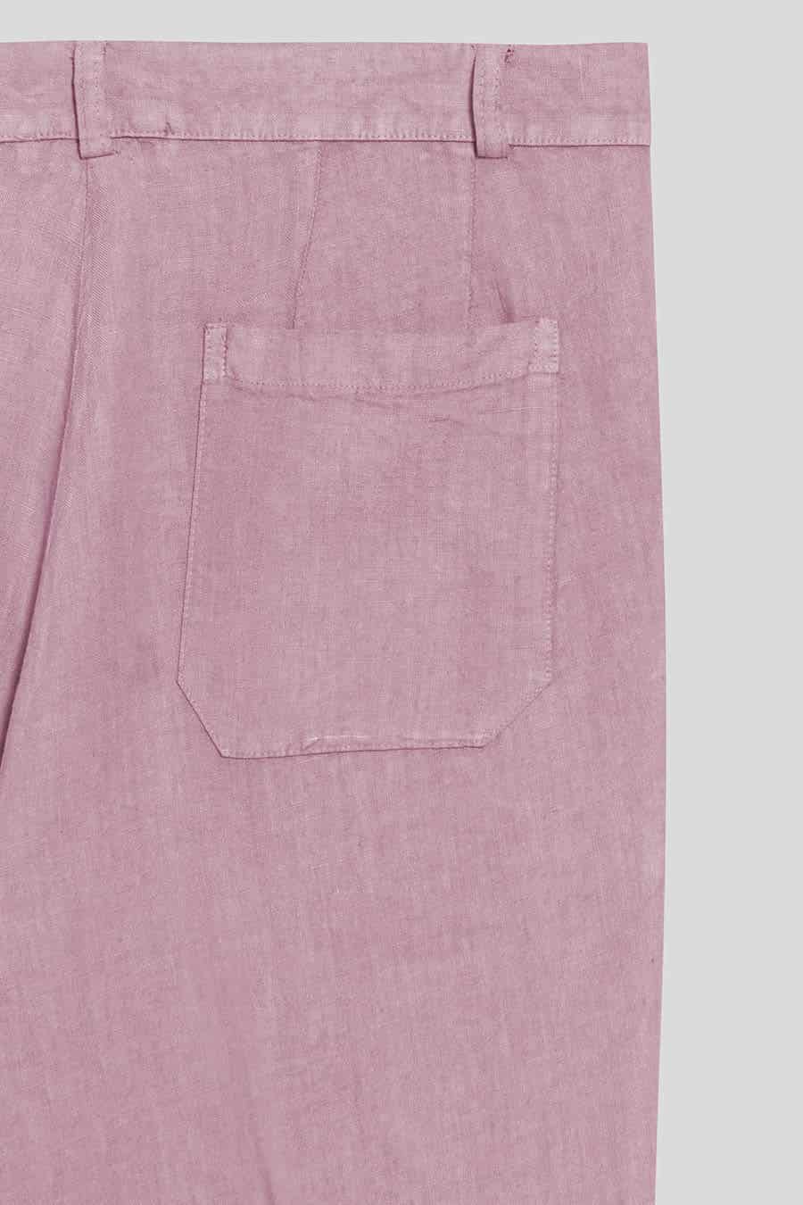 Men's linen pants lilac donato - miniatura 3