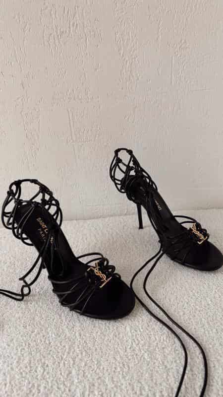 TACONES YSL MALLA NEGRO - miniatura 3