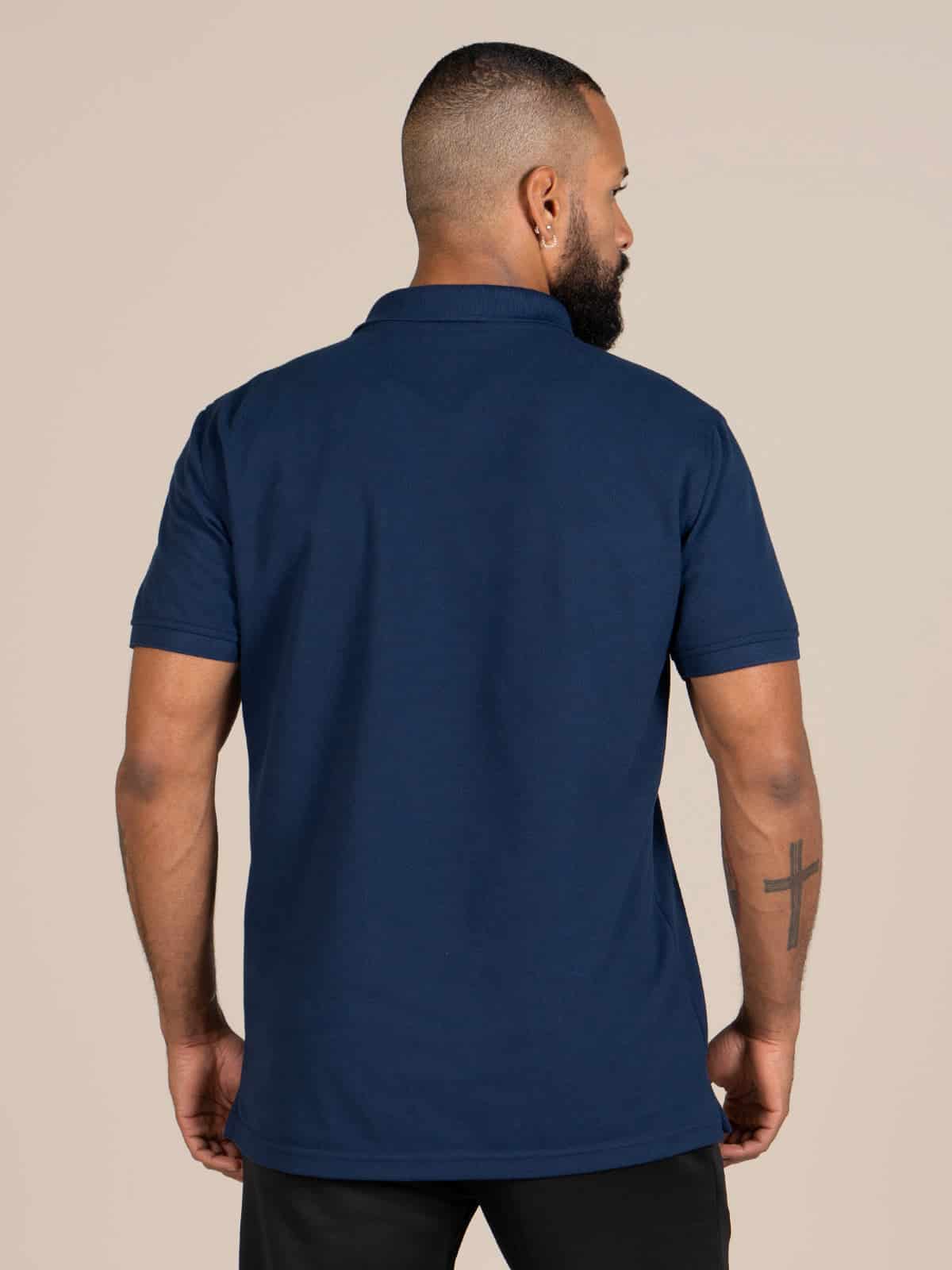 Polo camiseta hombre Azul - miniatura 4