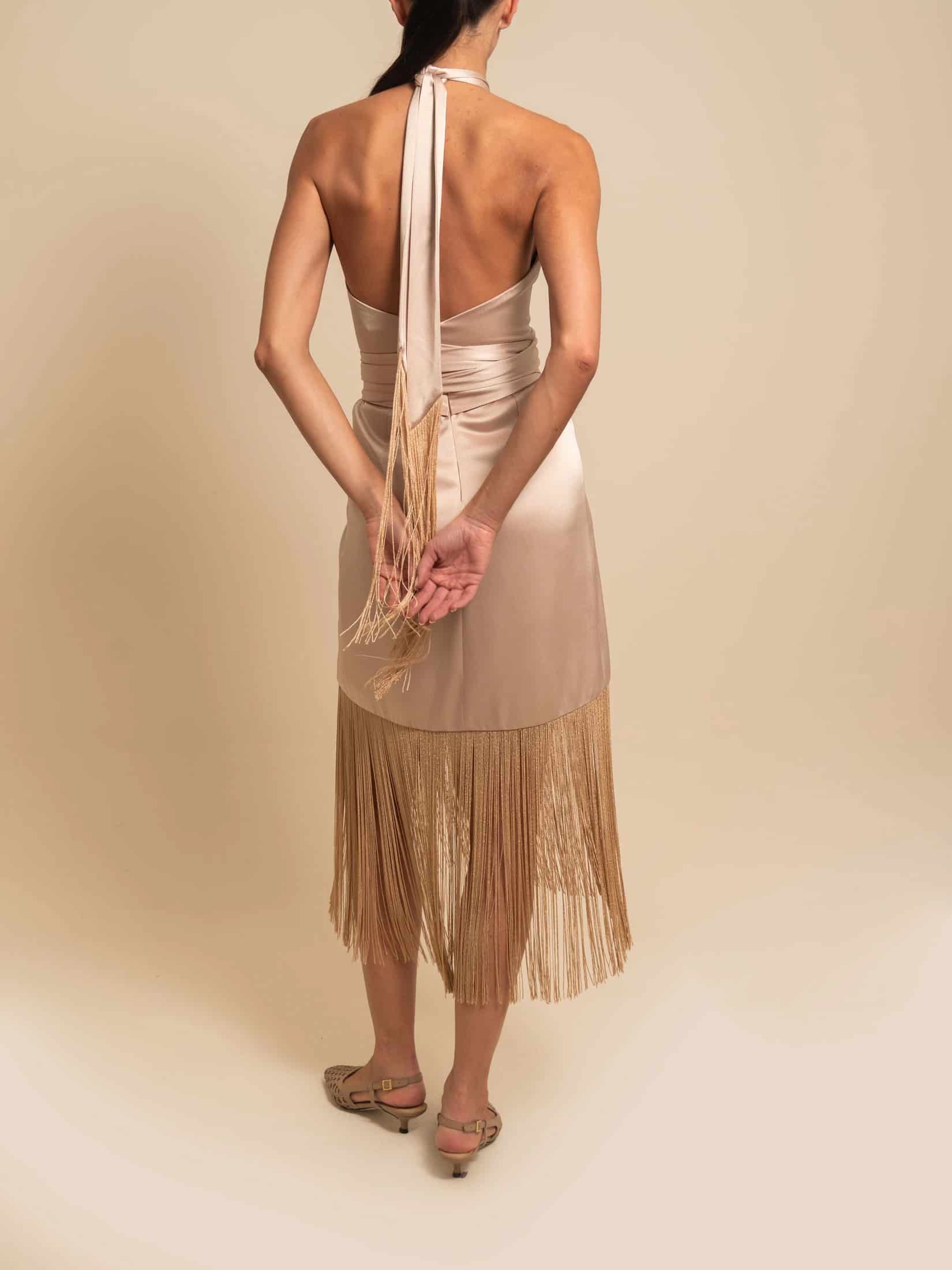 SUNSET DRESS CHAMPAGNE - miniatura 3