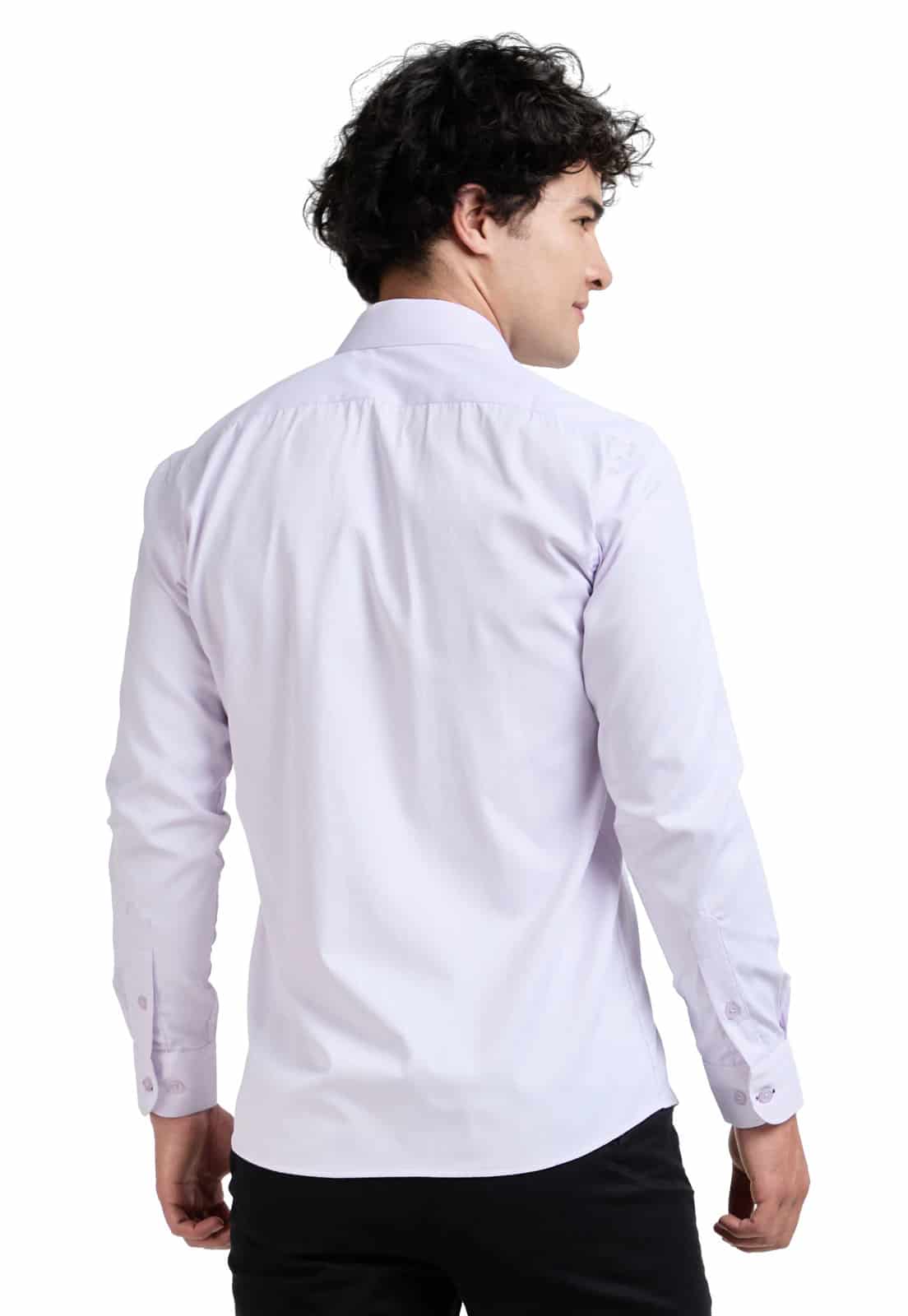 Camisa lila con minirayas - miniatura 2