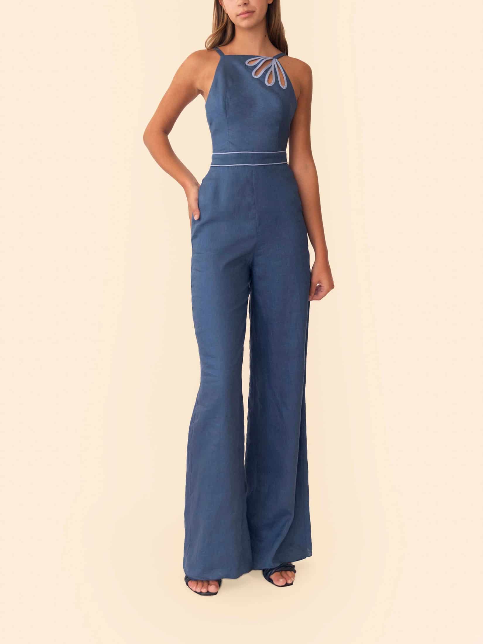 ELIA JUMPSUIT NAVY - miniatura 3