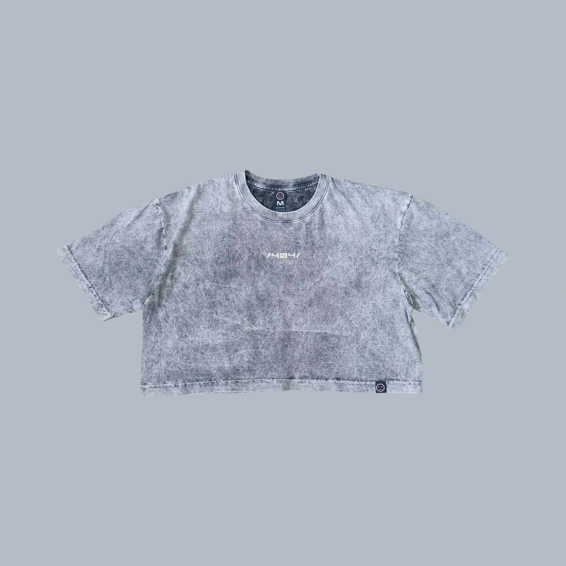 Crop Top Acid Wash Core Gris - miniatura 1