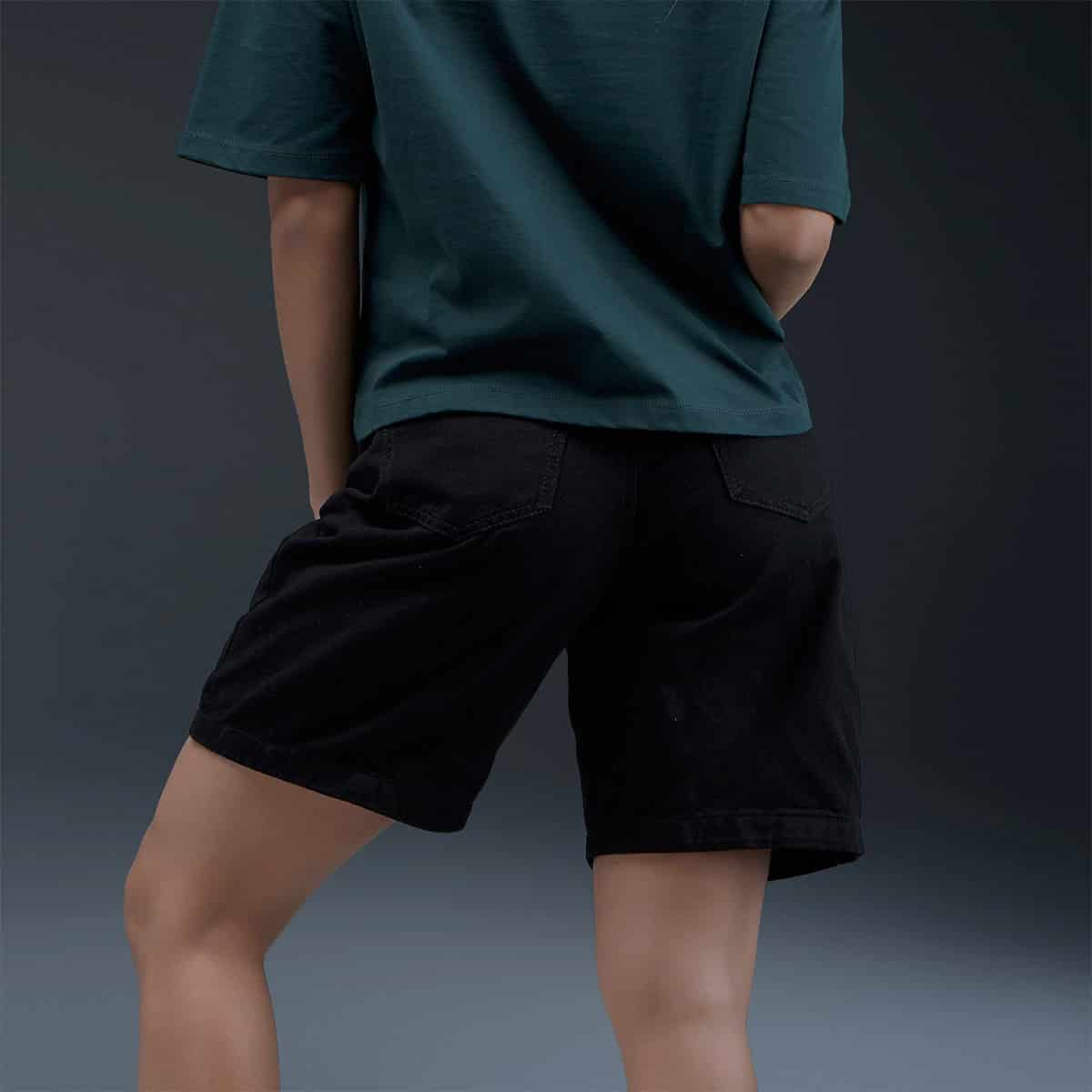 Short Negro Denim Mujer - miniatura 2