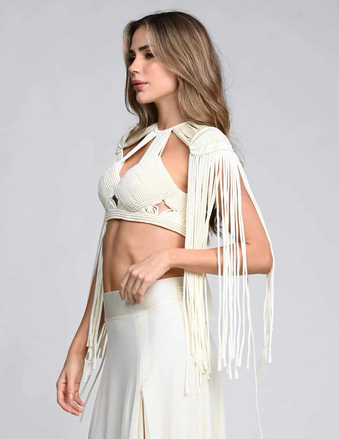 Crop Top Guerrera Marfil - miniatura 3