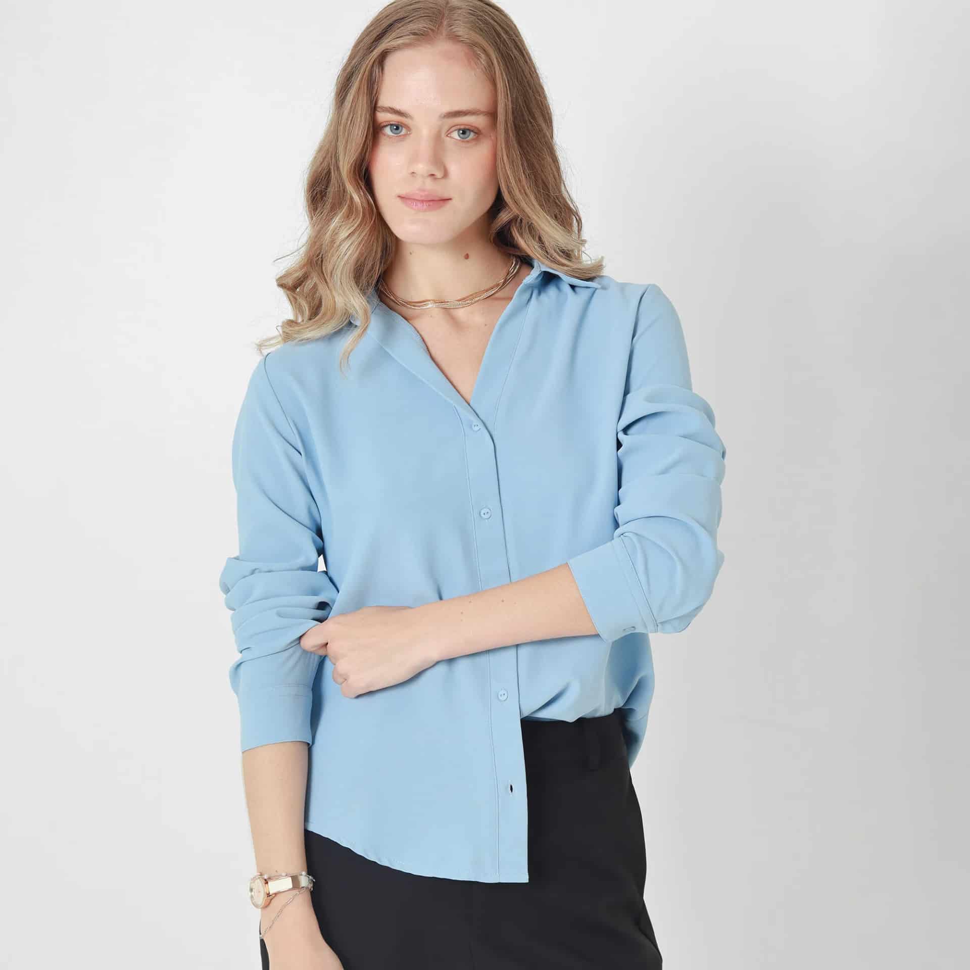 Camisa Cuello Camisero Manga Larga - miniatura 5