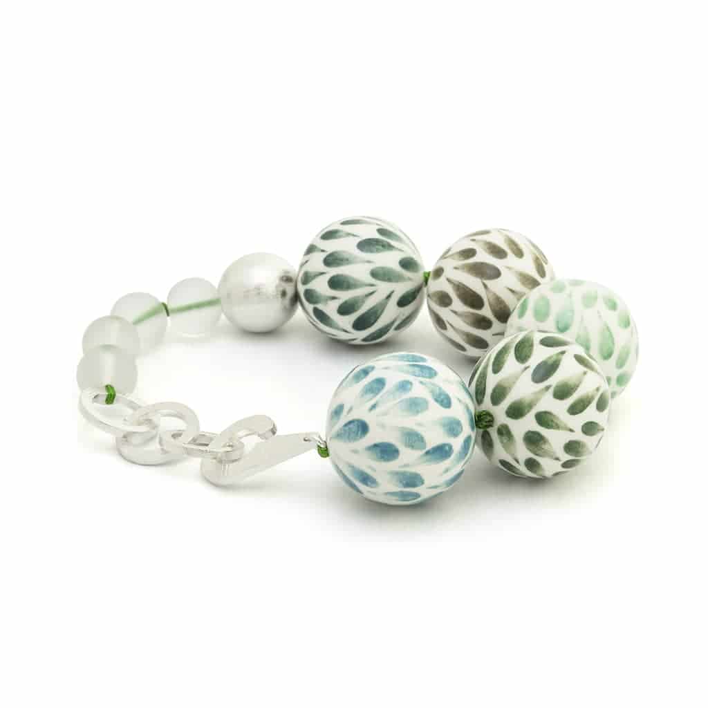 PULSERA 5 ESFERAS EN PETALOS - miniatura 1