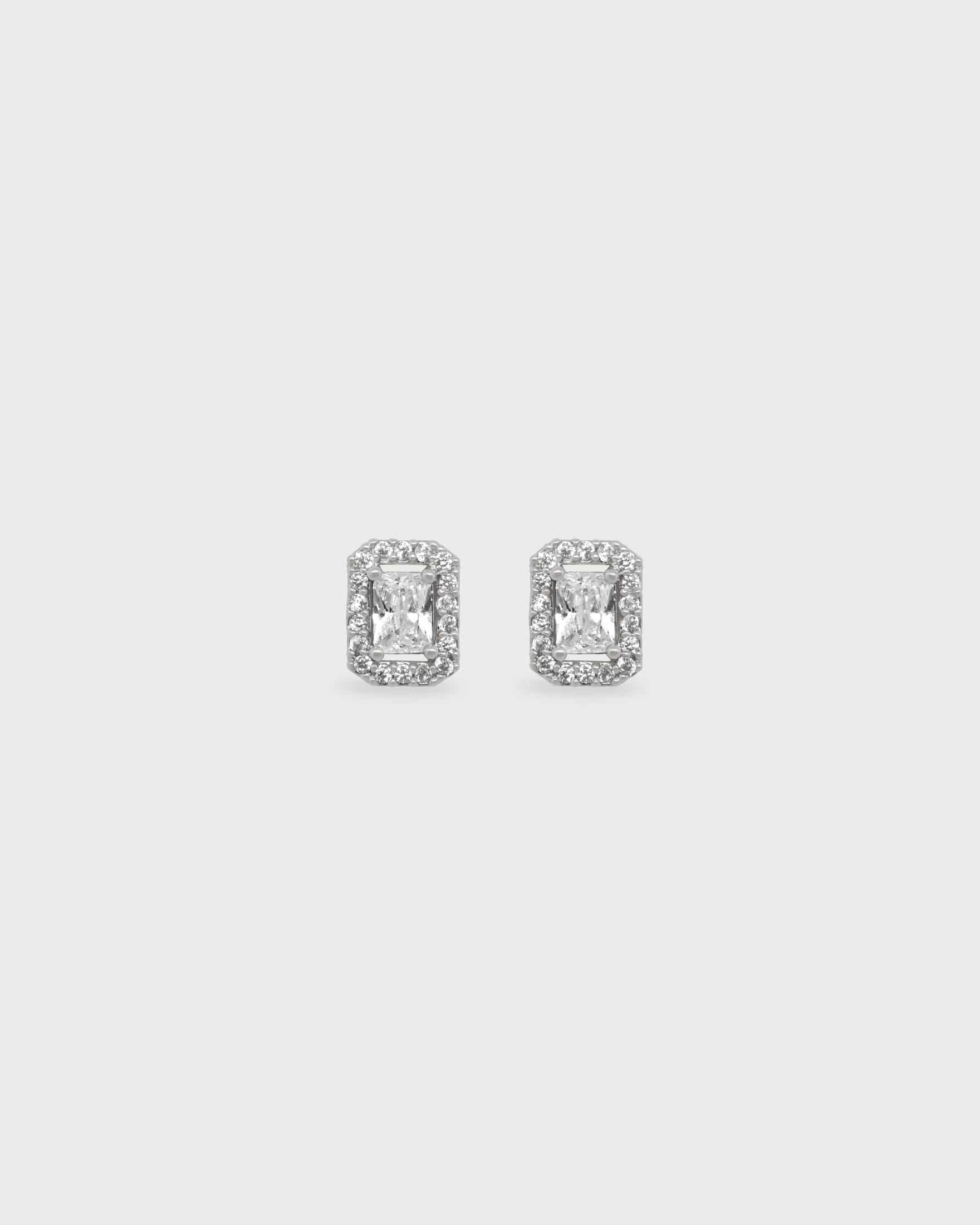 Aretes Rectángulo Cristal - miniatura 3