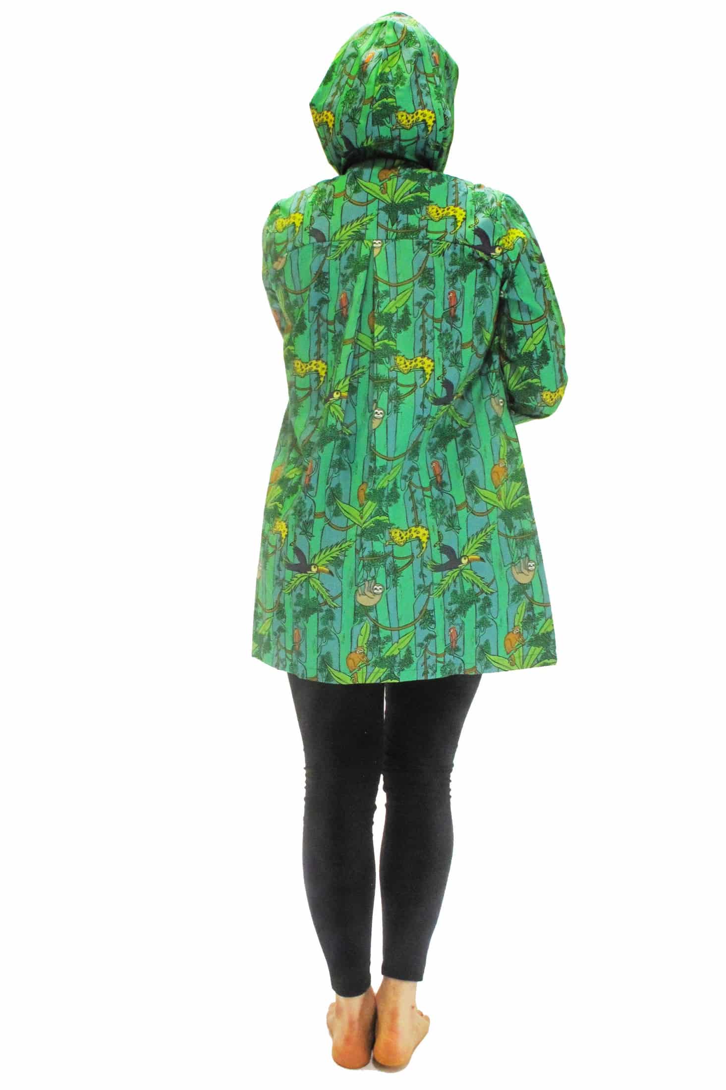 Neotrópico Arbóreo de Color | Raincoat para Mujer - miniatura 3