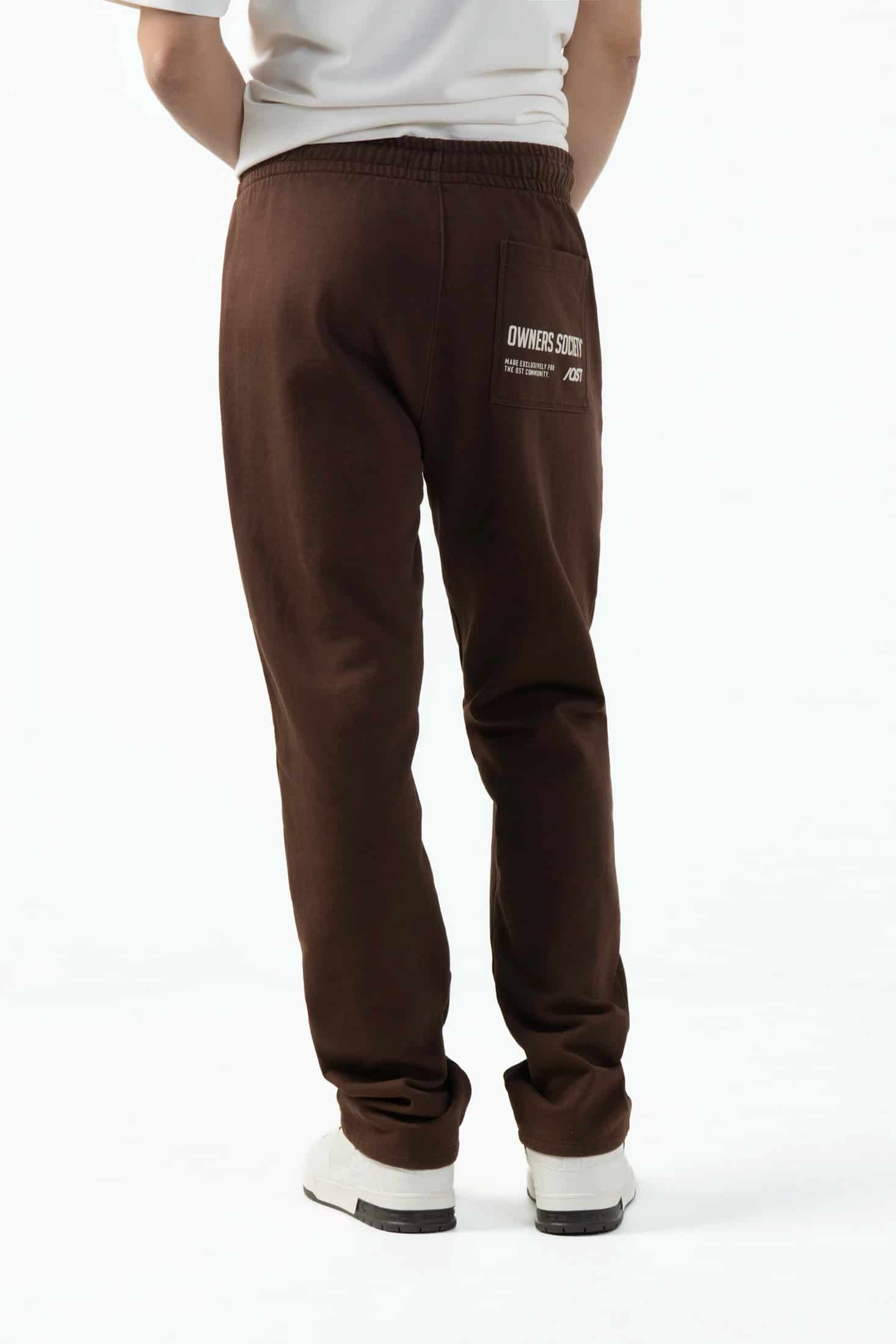 PANTALON SUDADERA COLOR SHAVED CHOCOLATE - miniatura 3
