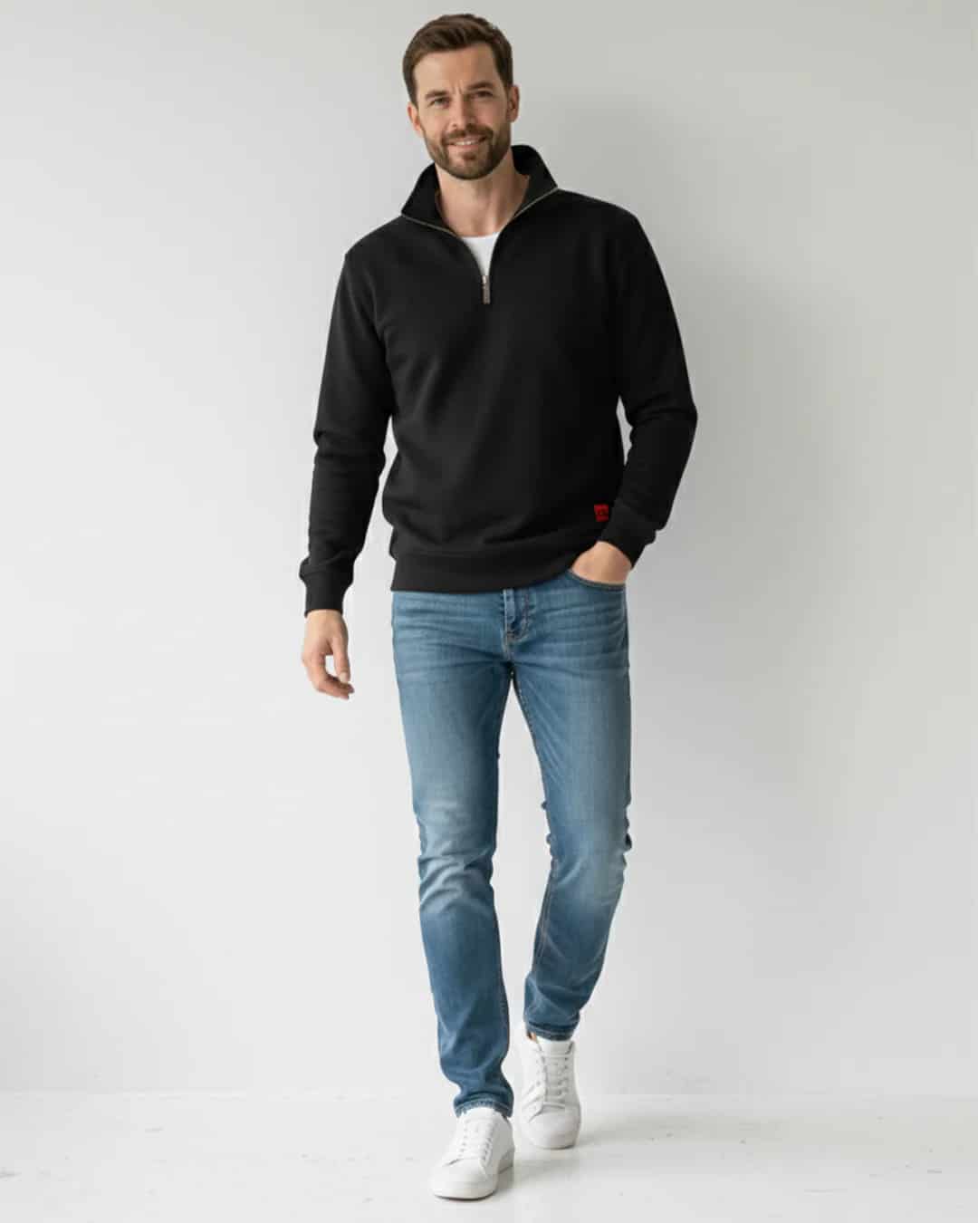 Buzo cuello alto hombre Negro - miniatura 10