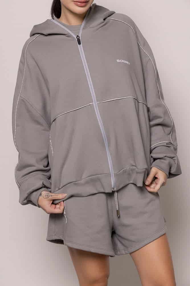 Hoodie 87/27 Sgo Dama-Gris - miniatura 8