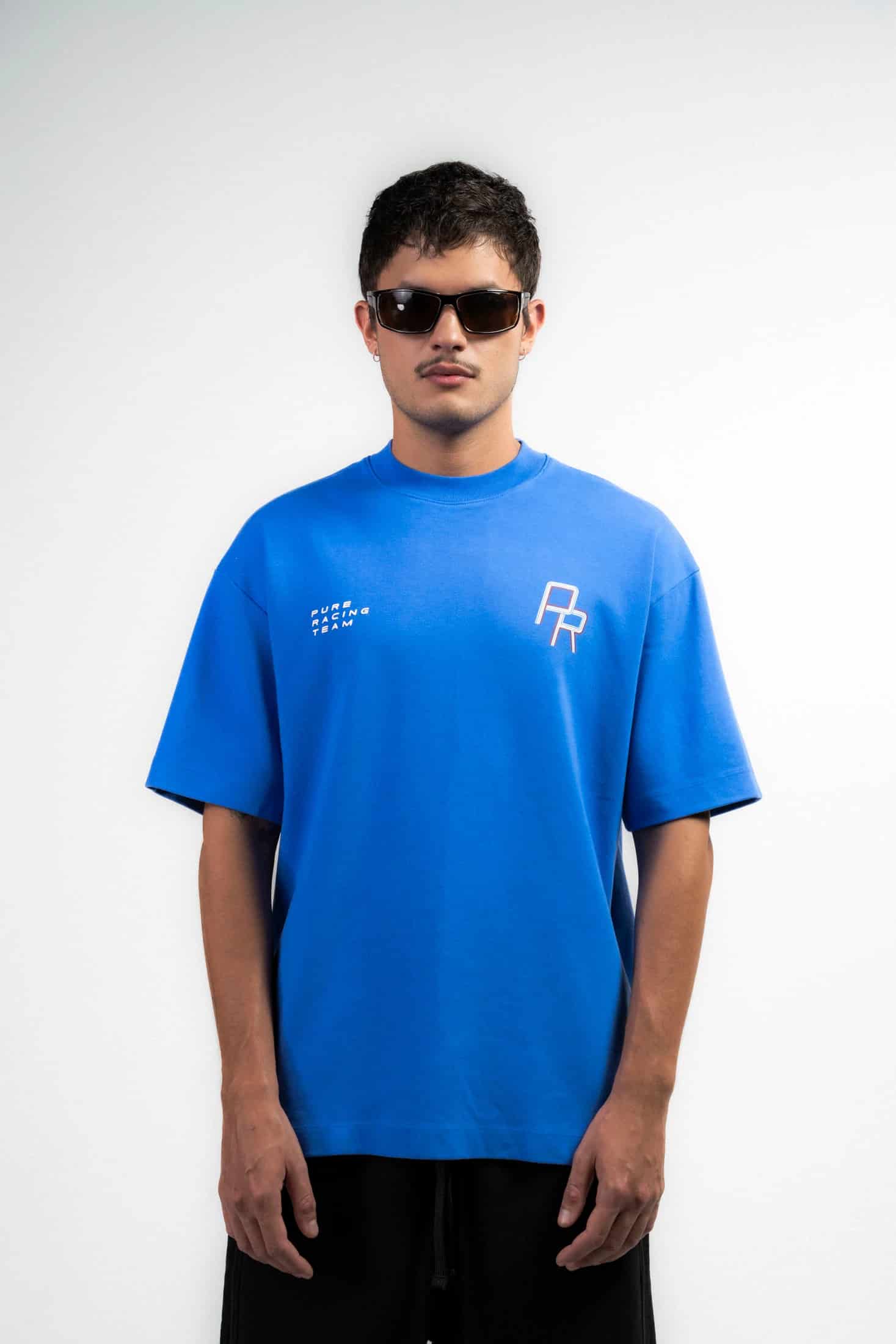 Overdrive Blue Racing Lines T-Shirt - miniatura 2