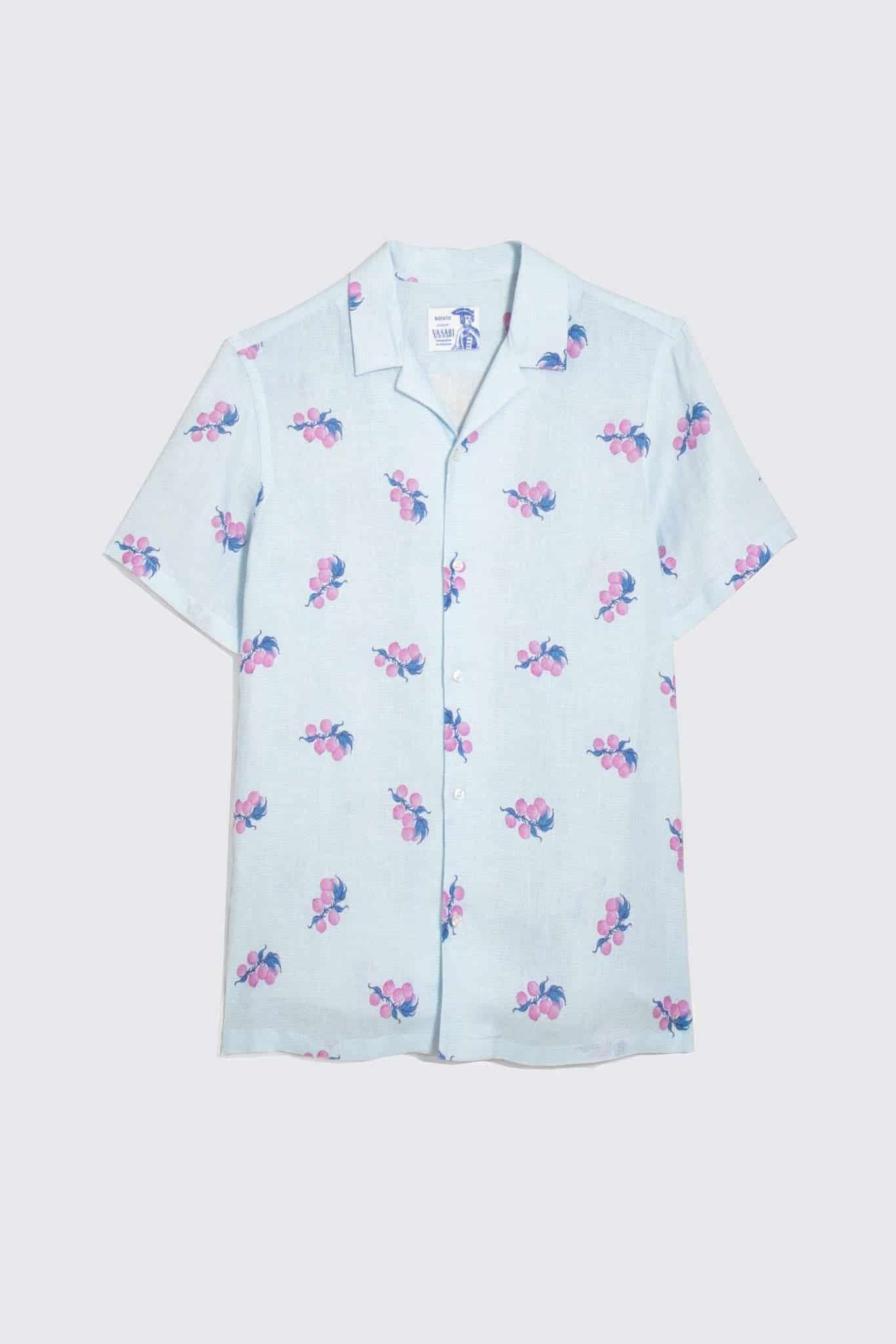 Men's linen shirt pink arezzo - miniatura 1