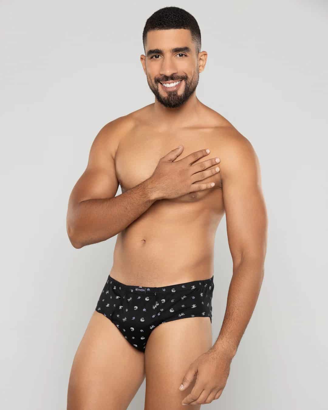 Pantaloncillo clásico Algodón estampado con bragueta Ref.2010 - miniatura 6