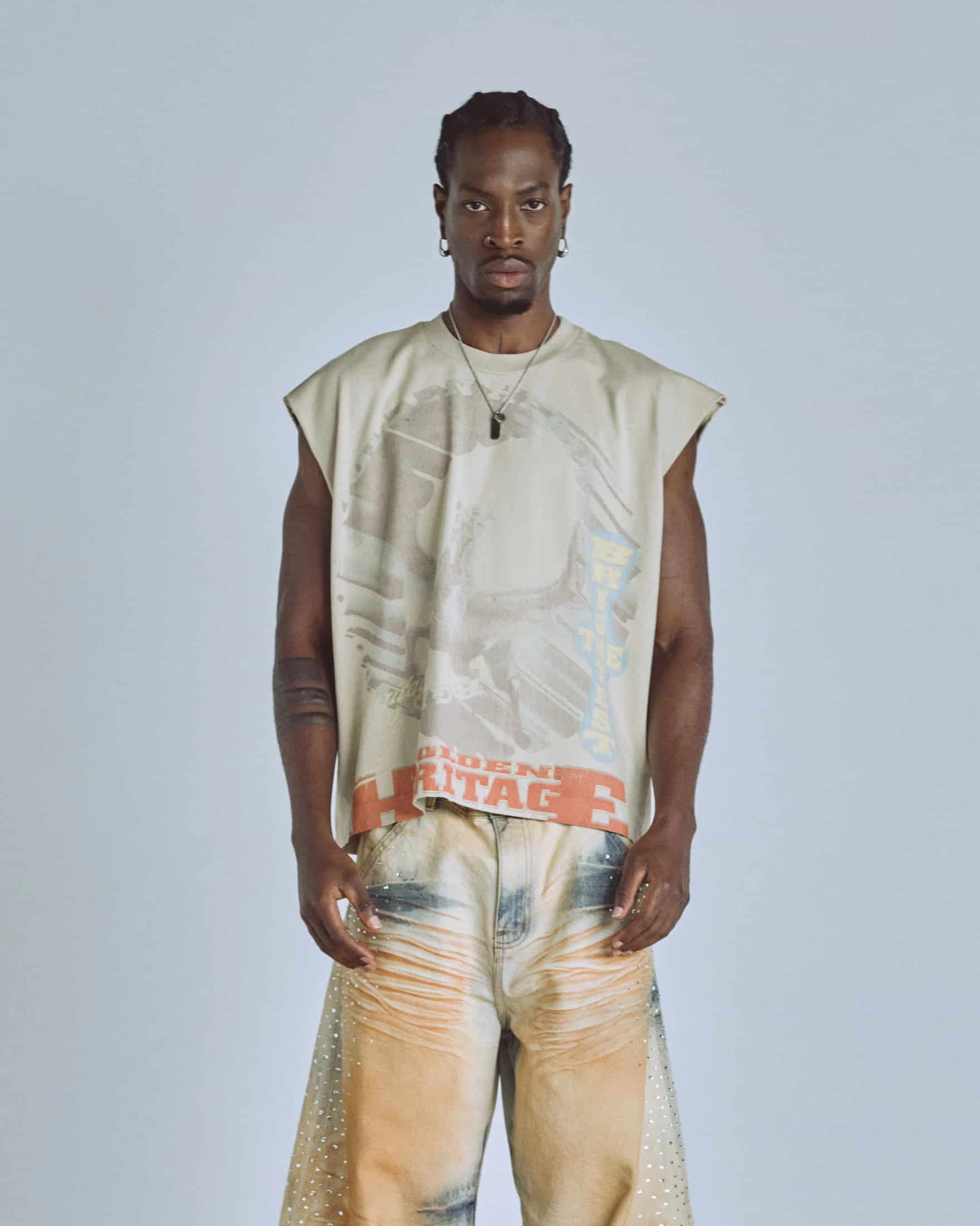 Golden Heritage Pegasus Sleeveless Tshirt Cream - miniatura 2