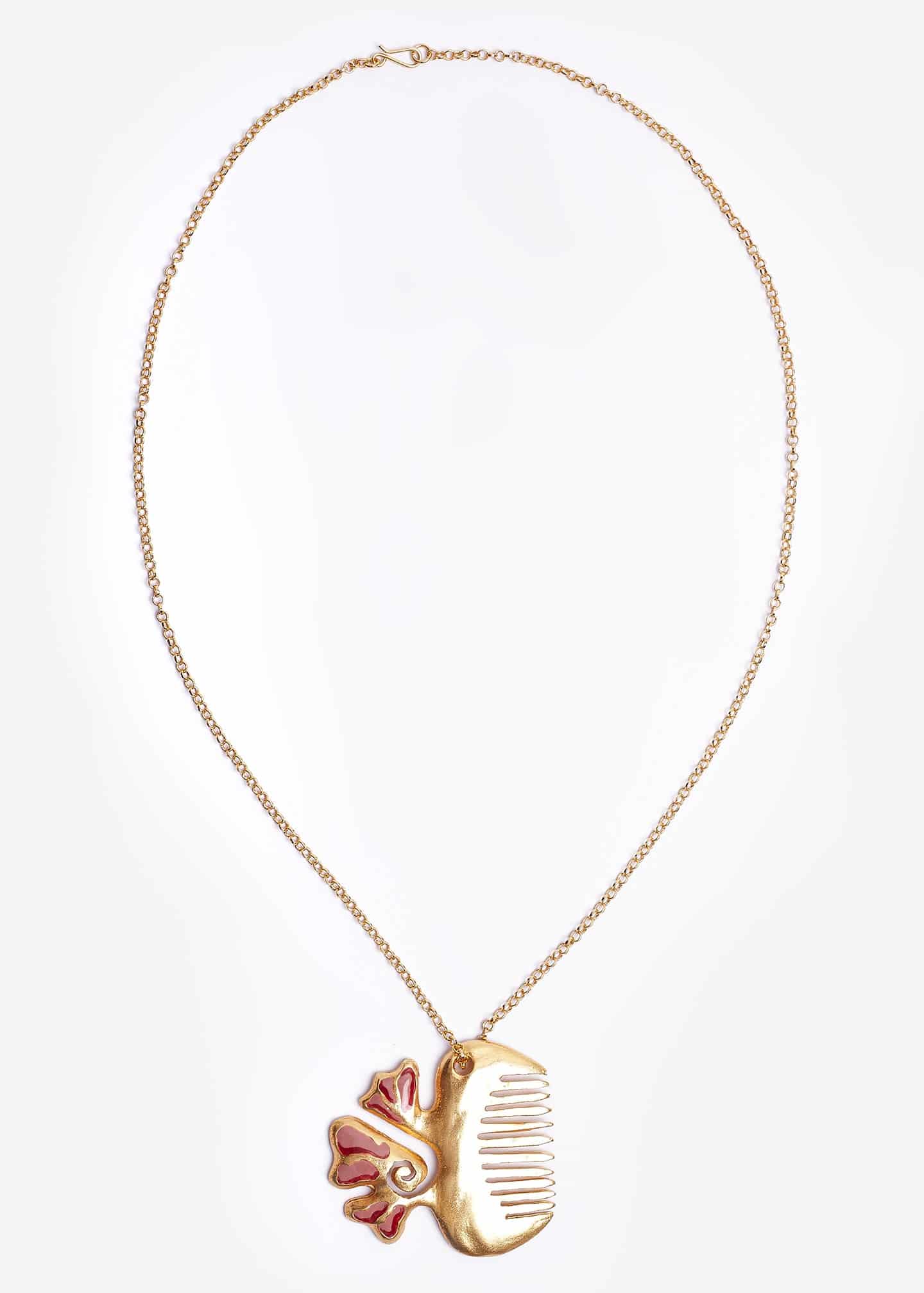 TERRACOTTA HAIR COMB CHAIN - miniatura 2