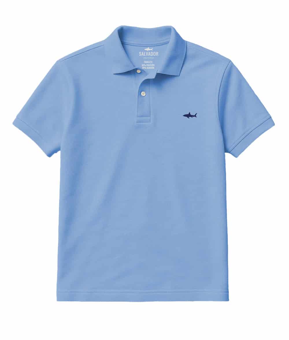 CAMISETA POLO AZUL MEDIO - miniatura 1