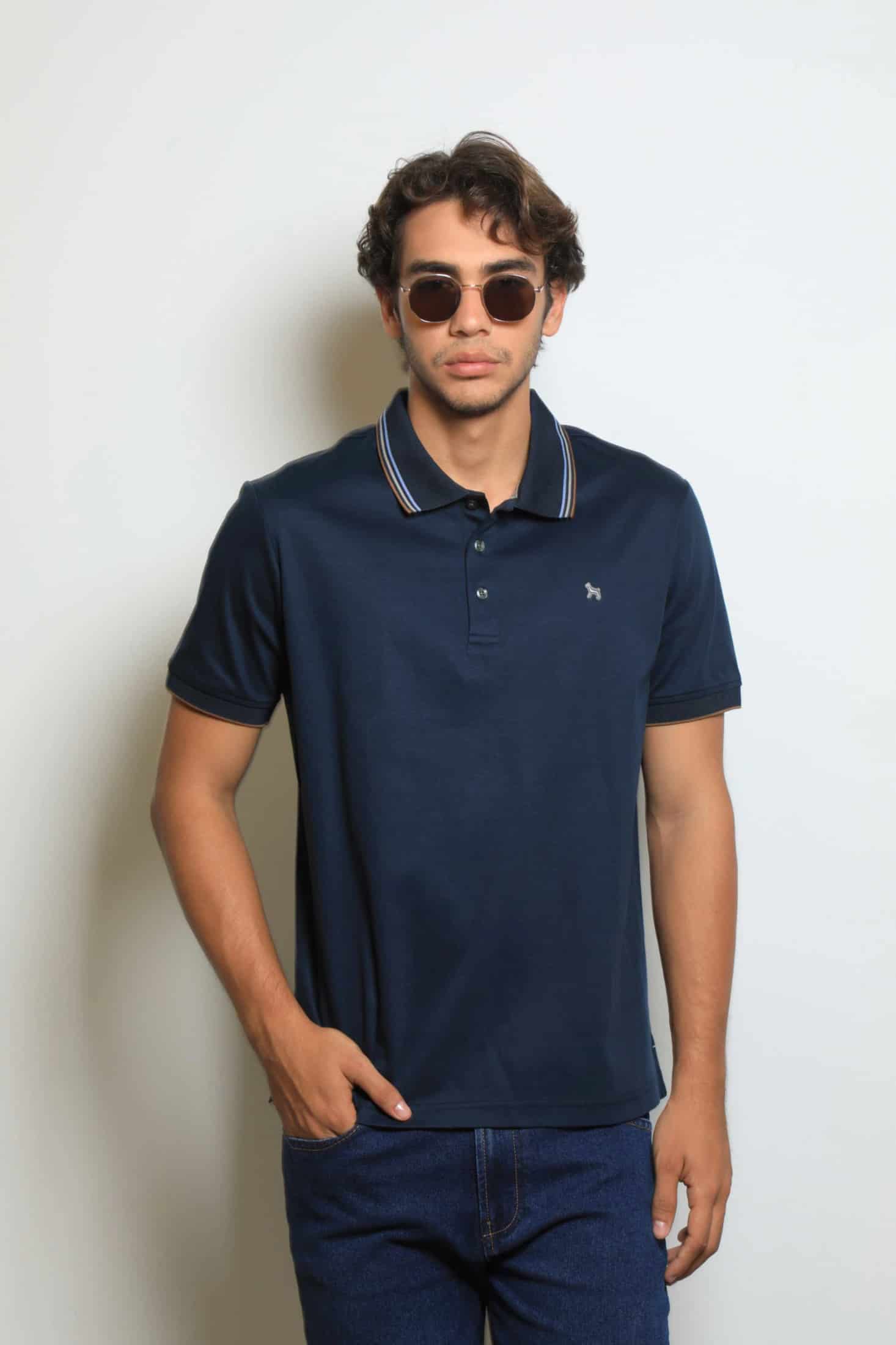 Polo Fashion Navy/Café (Mercerizada) - miniatura 4