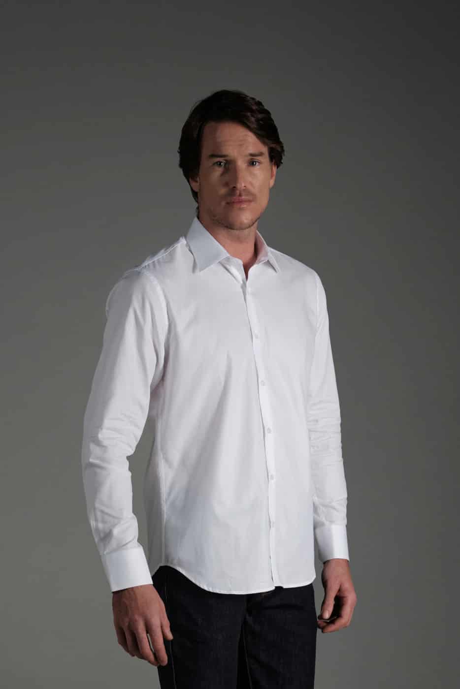 Camisa Classic Algodón Blanco Textura - miniatura 4
