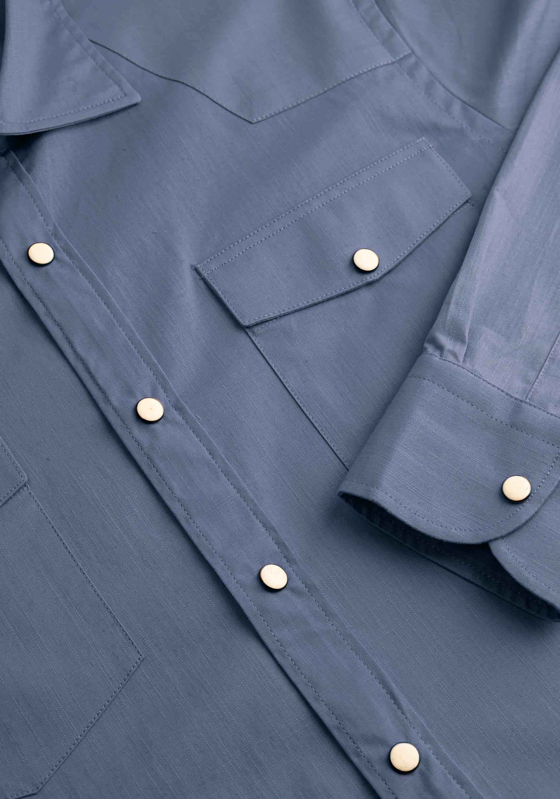 Camisa H Desert Bols Azul Med - miniatura 2