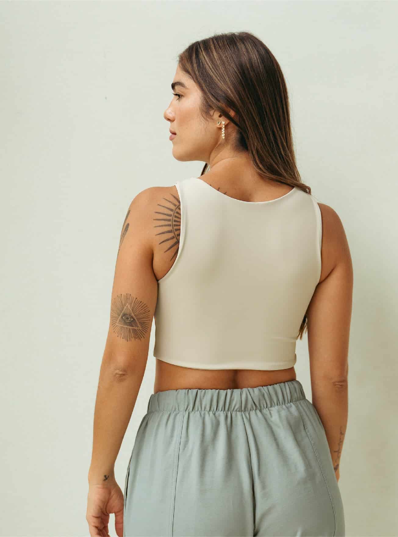 Crop top Soft - Sand - miniatura 3