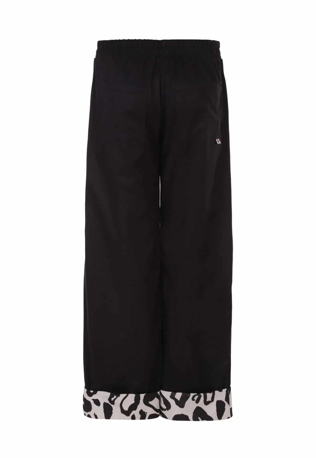 Black & Leopard Hem Pant - miniatura 10