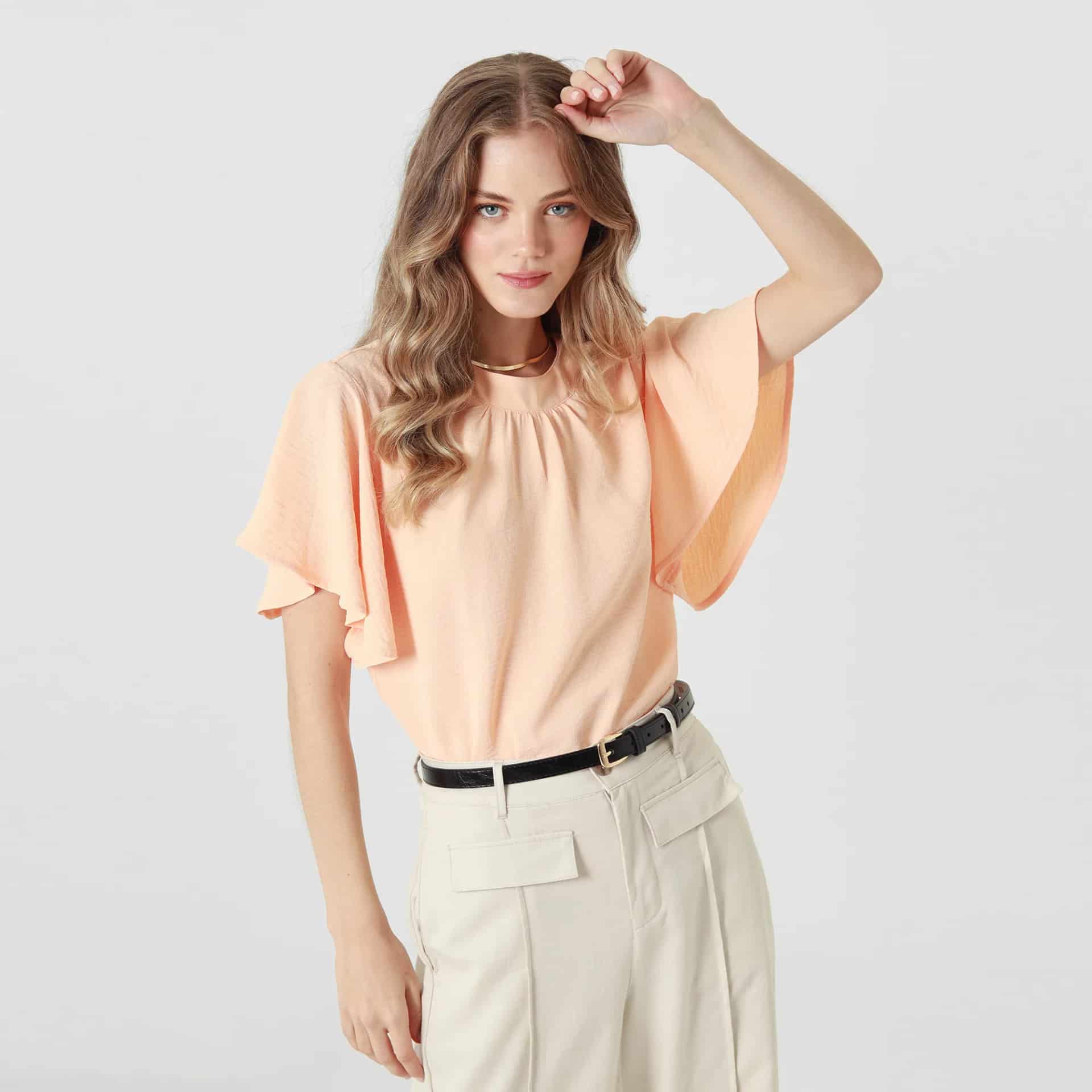 Blusa Cuello Redondo Manga Corta - miniatura 5