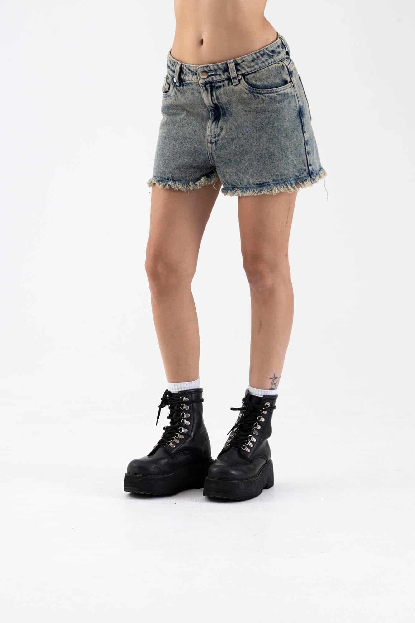 BLACK ACID DENIM SHORT - miniatura 37