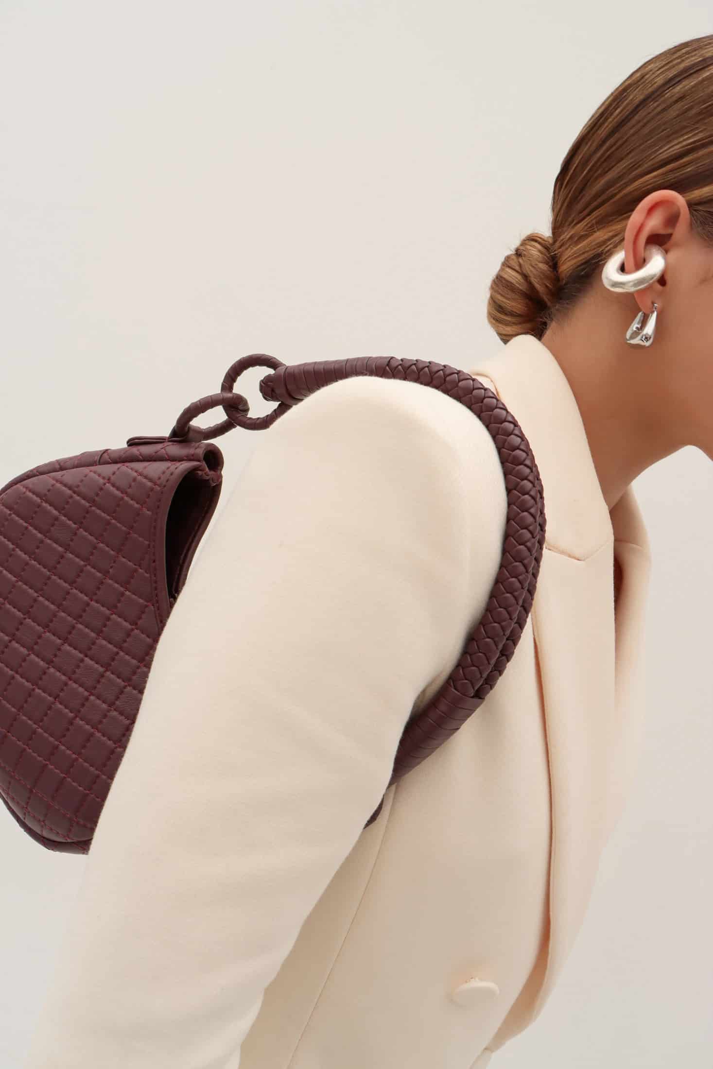 Saddle Mini, Shoulder Bag - Burgundy - miniatura 4