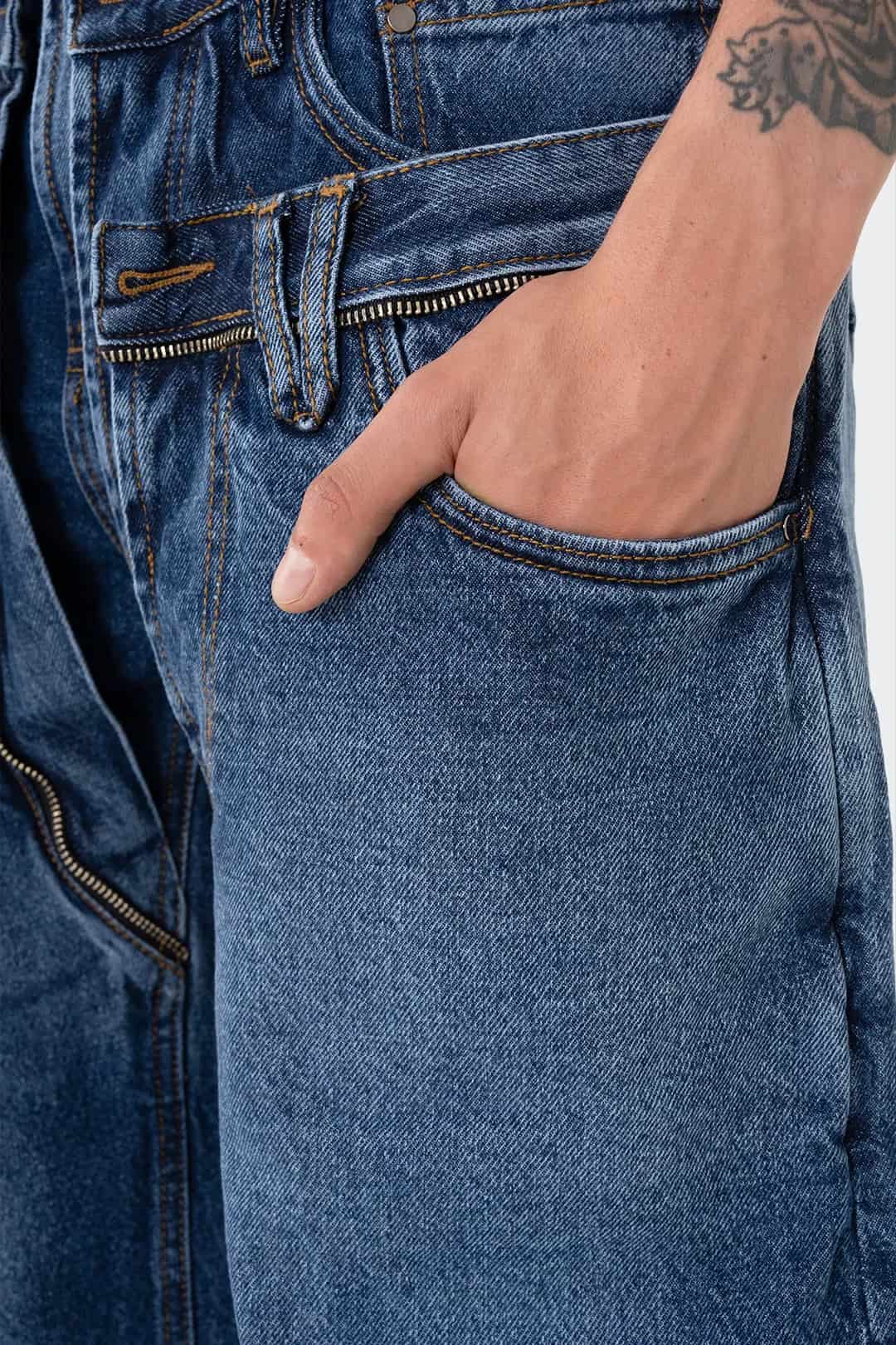 VENENO JEAN TRIPLE WAISTBAND BLUE - miniatura 6