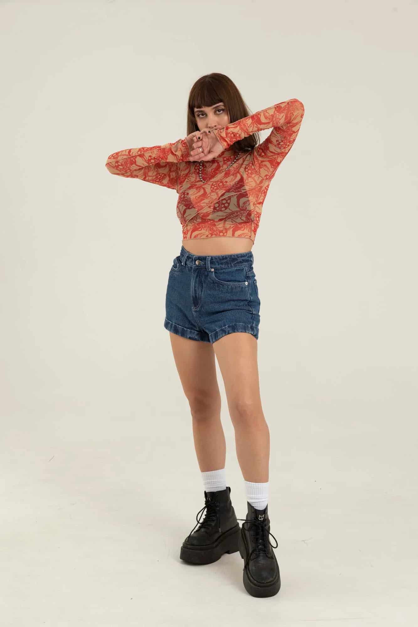 DARK BLUE DENIM SHORT - miniatura 17