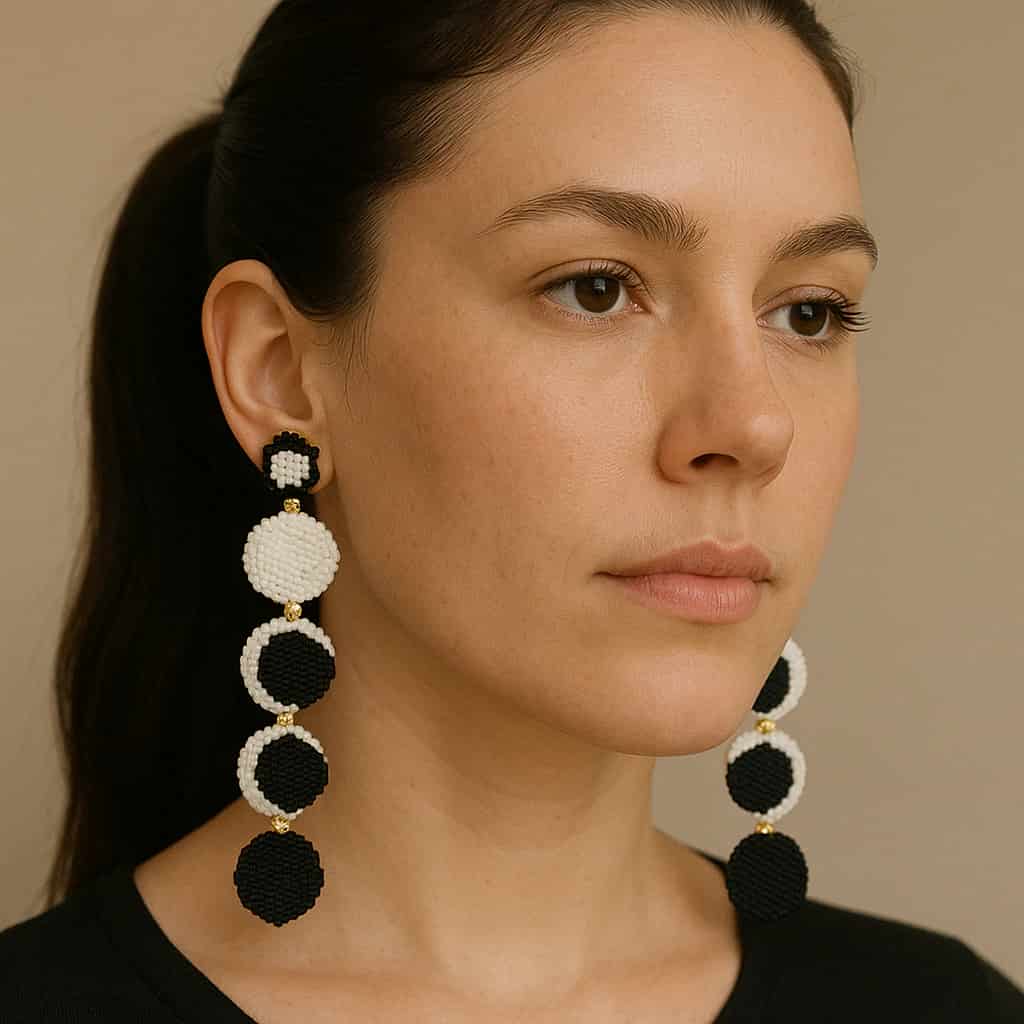 Miyuki Circle Fall Earrings - miniatura 2
