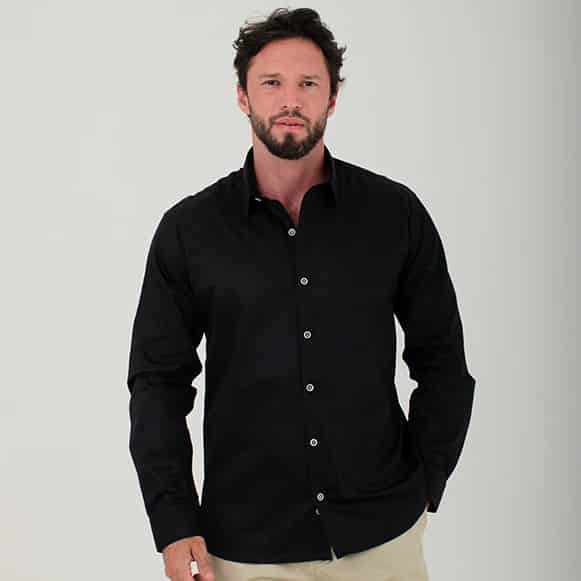 CAMISA ML 100% ALGODON HOMBRE - miniatura 2