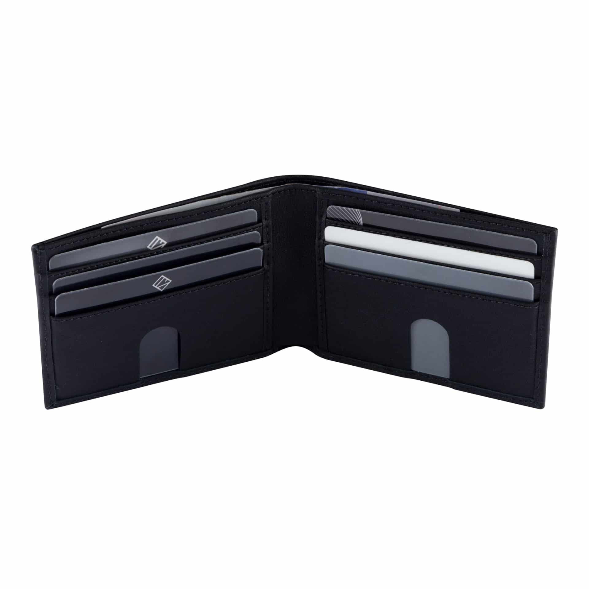 Billetera Slim Cuero-Lona (Negra) — Con Grabado de Iniciales - miniatura 2