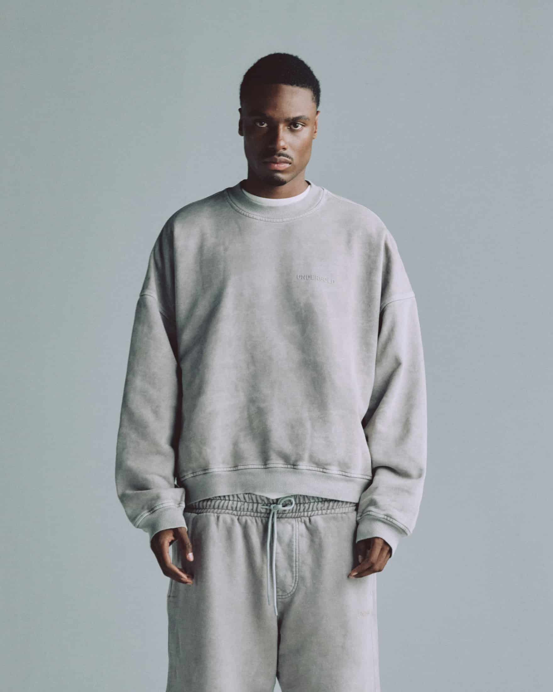 Line Logo Crewneck Washed Gray - miniatura 2