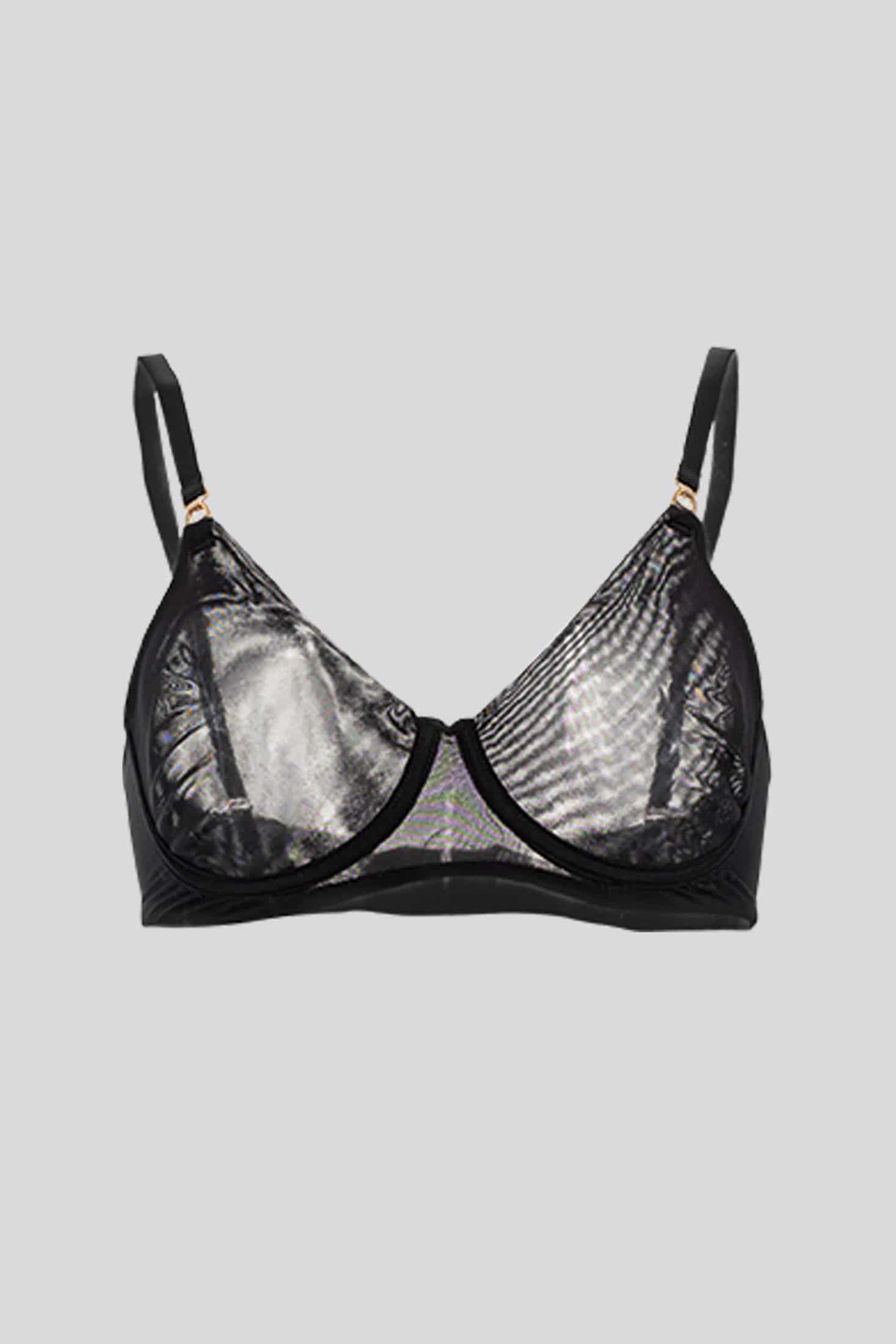 BRASIER ELLIPSE EN TUL CON ARO INVISIBLE ULTRA COMODO ALMA LIMPIA NEGRO - miniatura 3