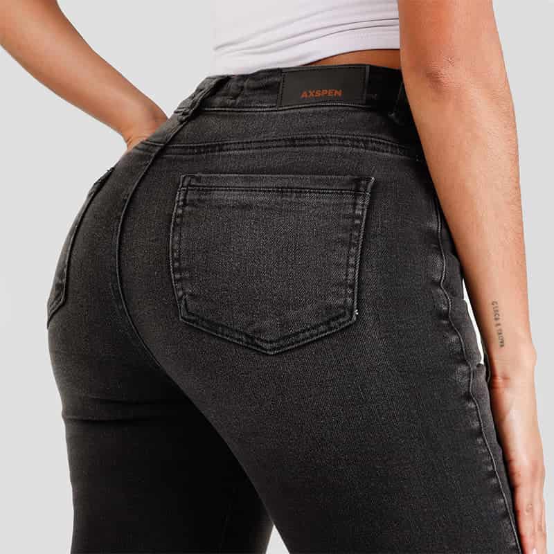 Jeans dama Mom Fit AX-2572 Gris - miniatura 3