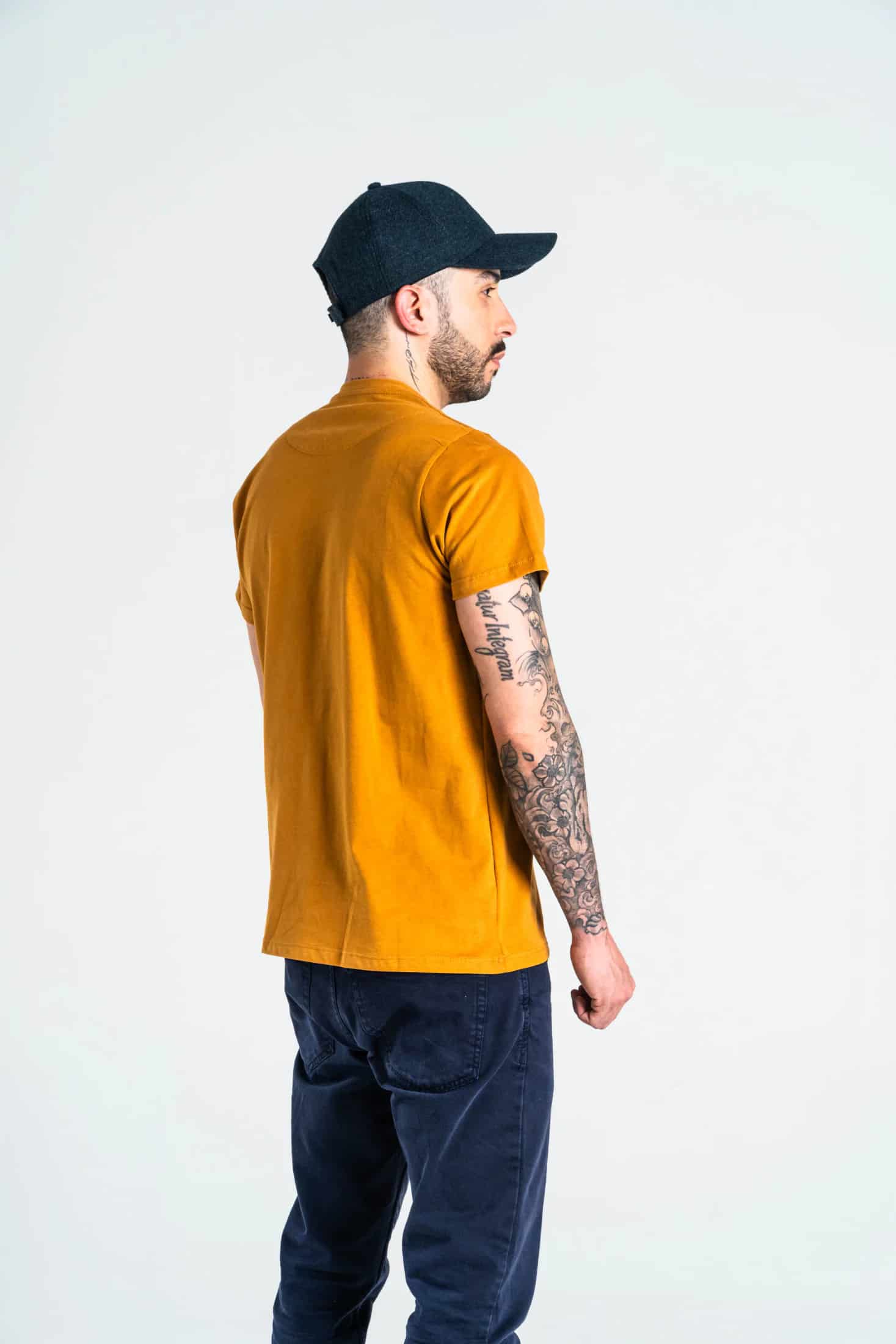 Camiseta Básica Algodón Mostaza - miniatura 8