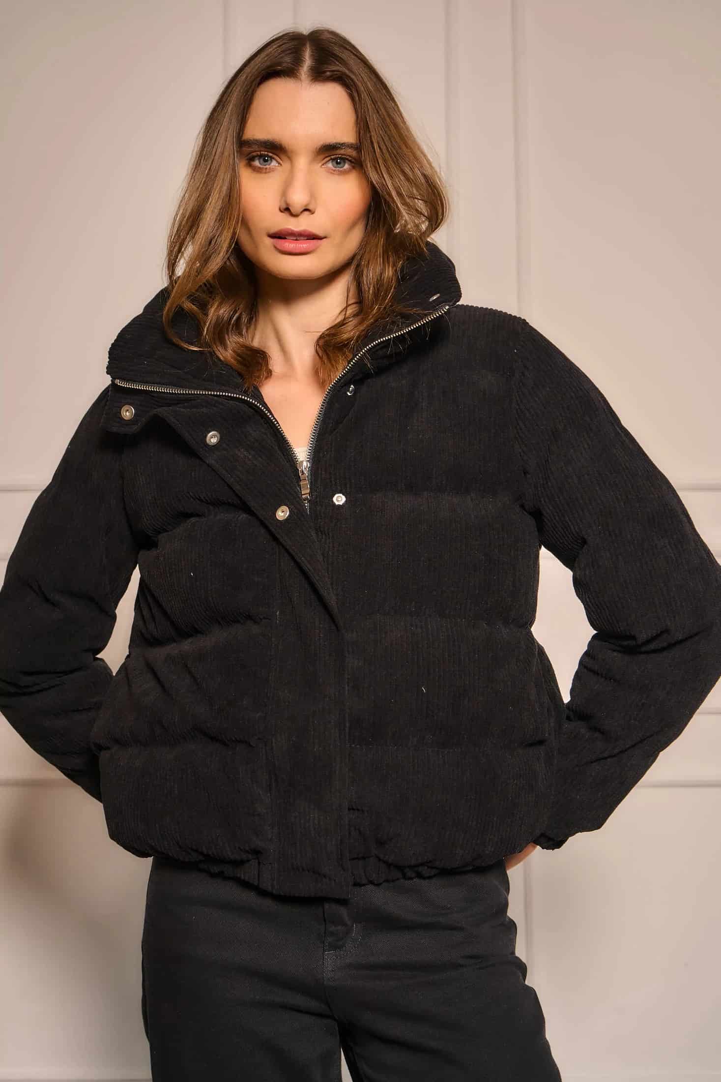 Chaqueta Puffer Mujer Negra - miniatura 1