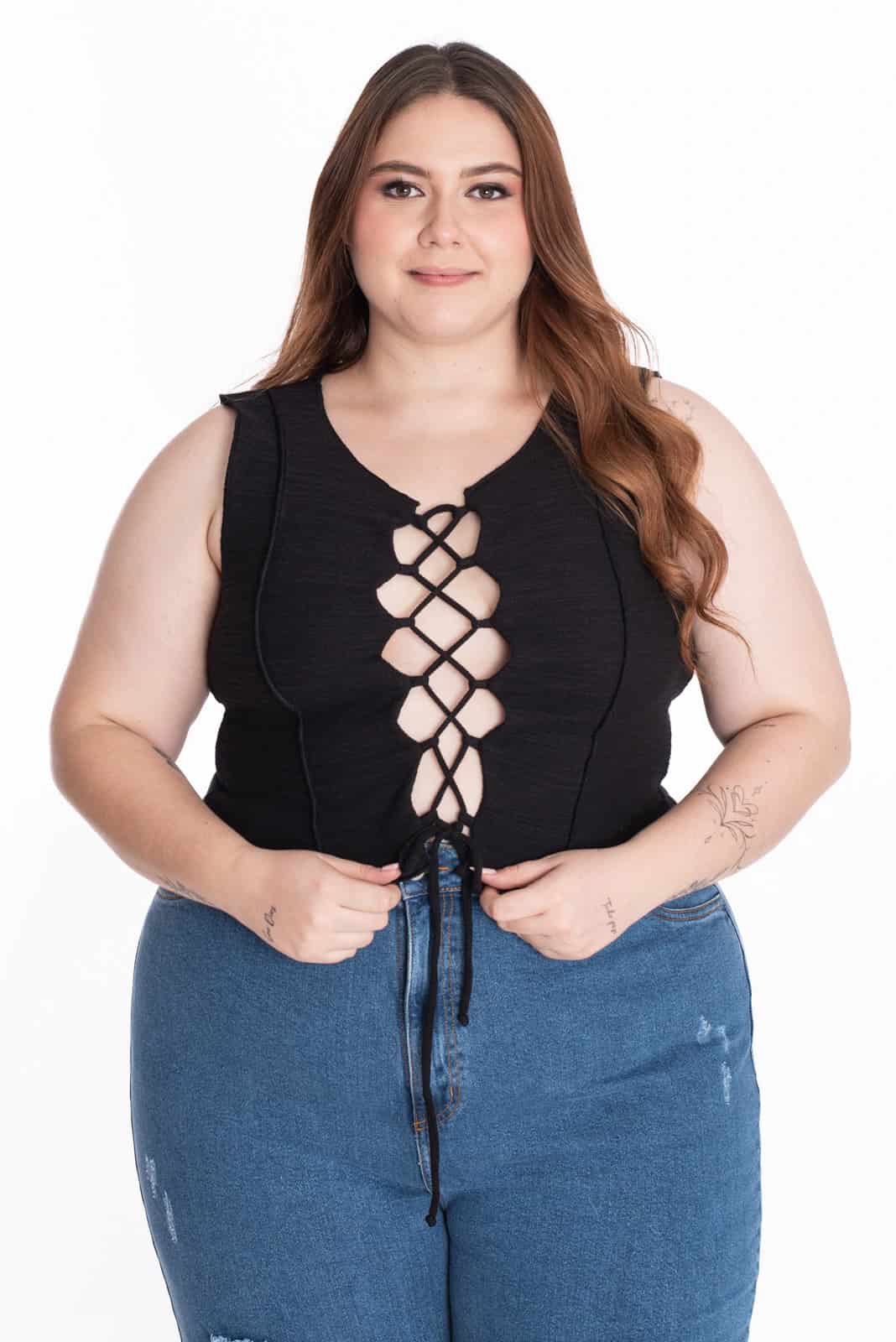 Crop Top Bonnie Negro - miniatura 3