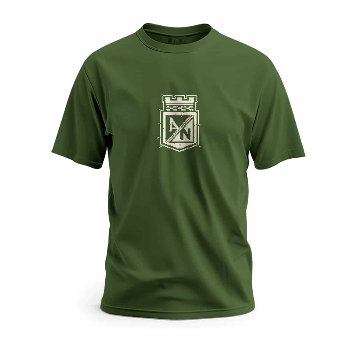 CAMISETA VERDE ESCUDO PIXEL - miniatura 1