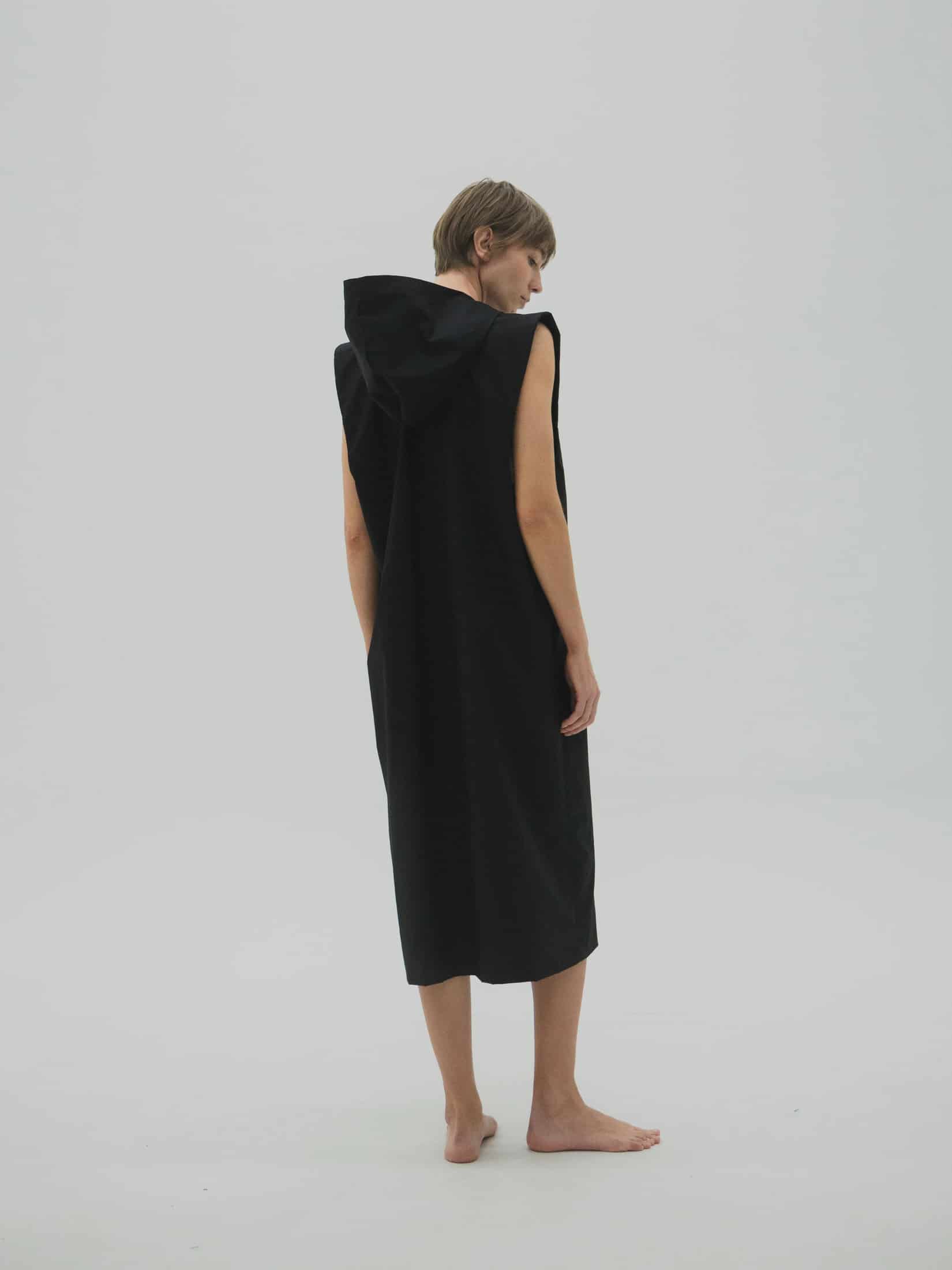 Hooded shirt-dress Woman - miniatura 1
