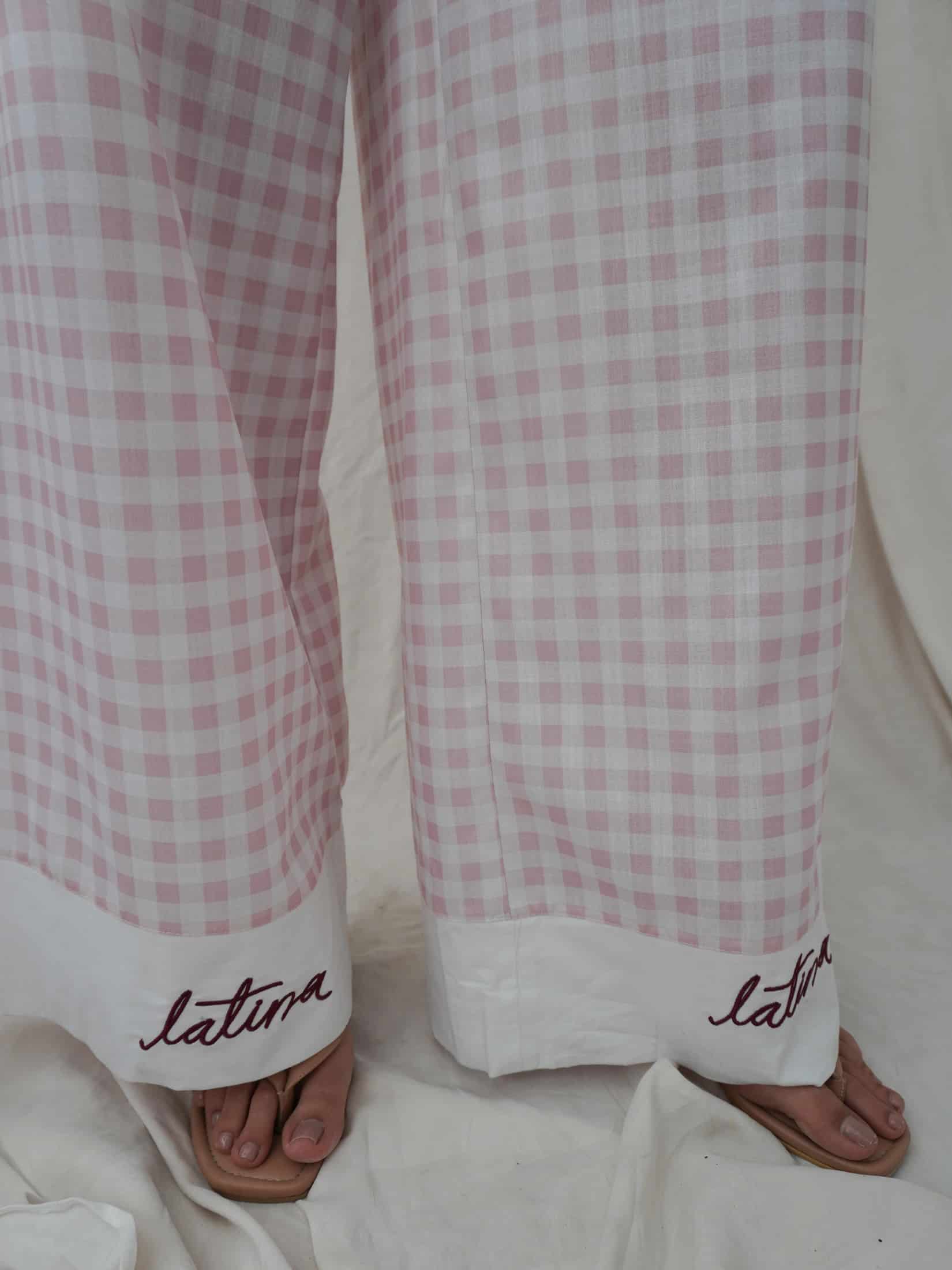 Pantalón Gaviota Cuadros Rosado - miniatura 2