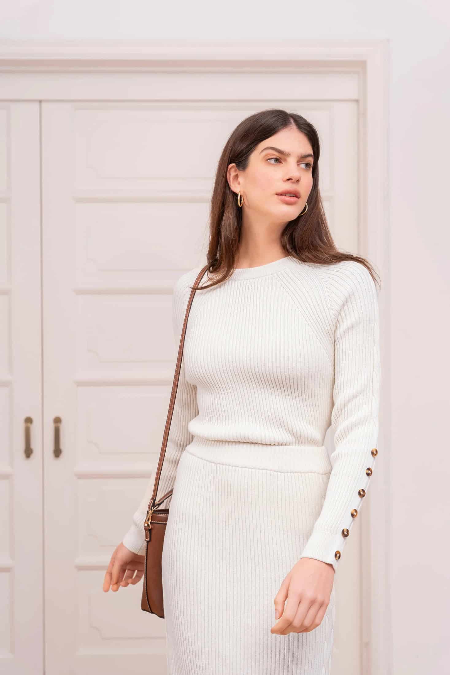 Suéter Kensington Mujer Hueso - miniatura 1