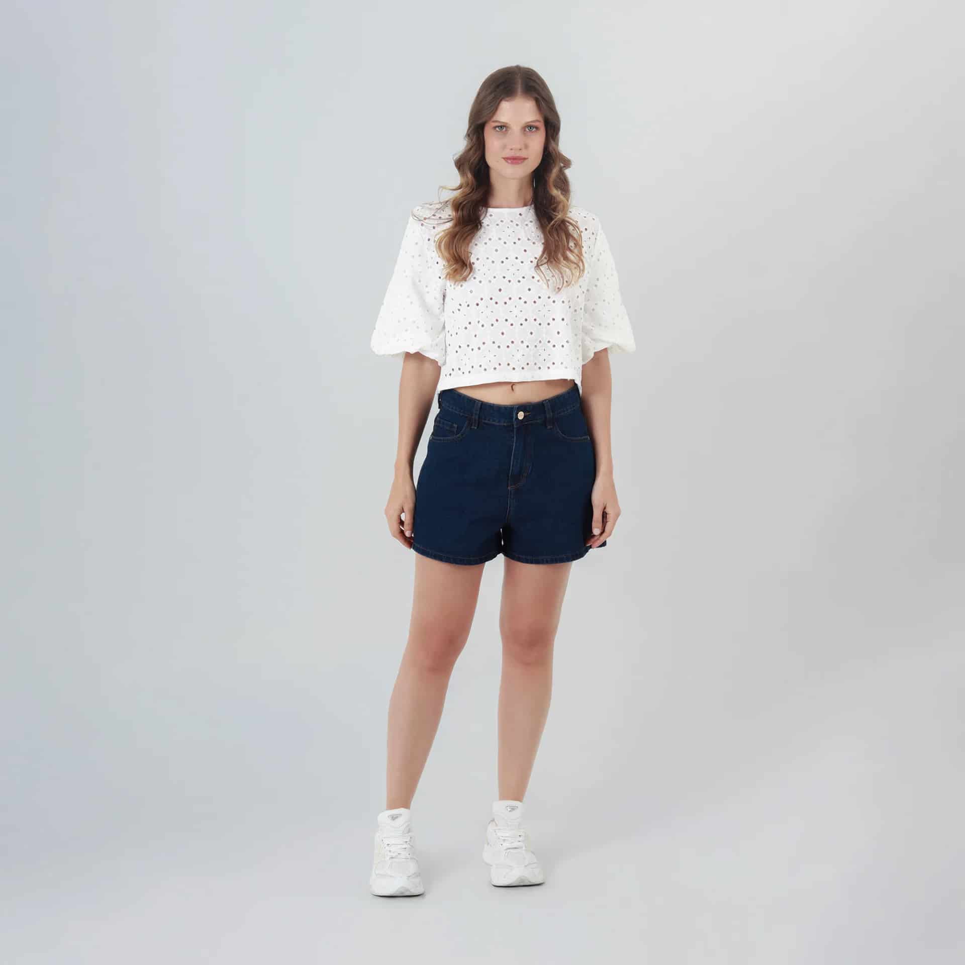 Blusa Cuello Redondo Manga Corta - miniatura 2