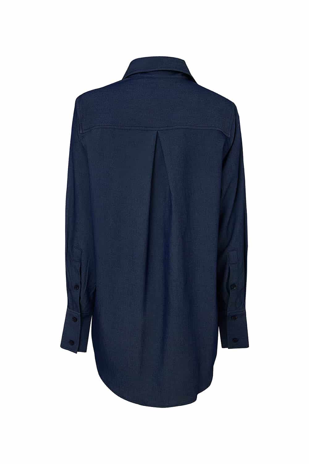 Camisa new giorgina azul indigo - miniatura 2