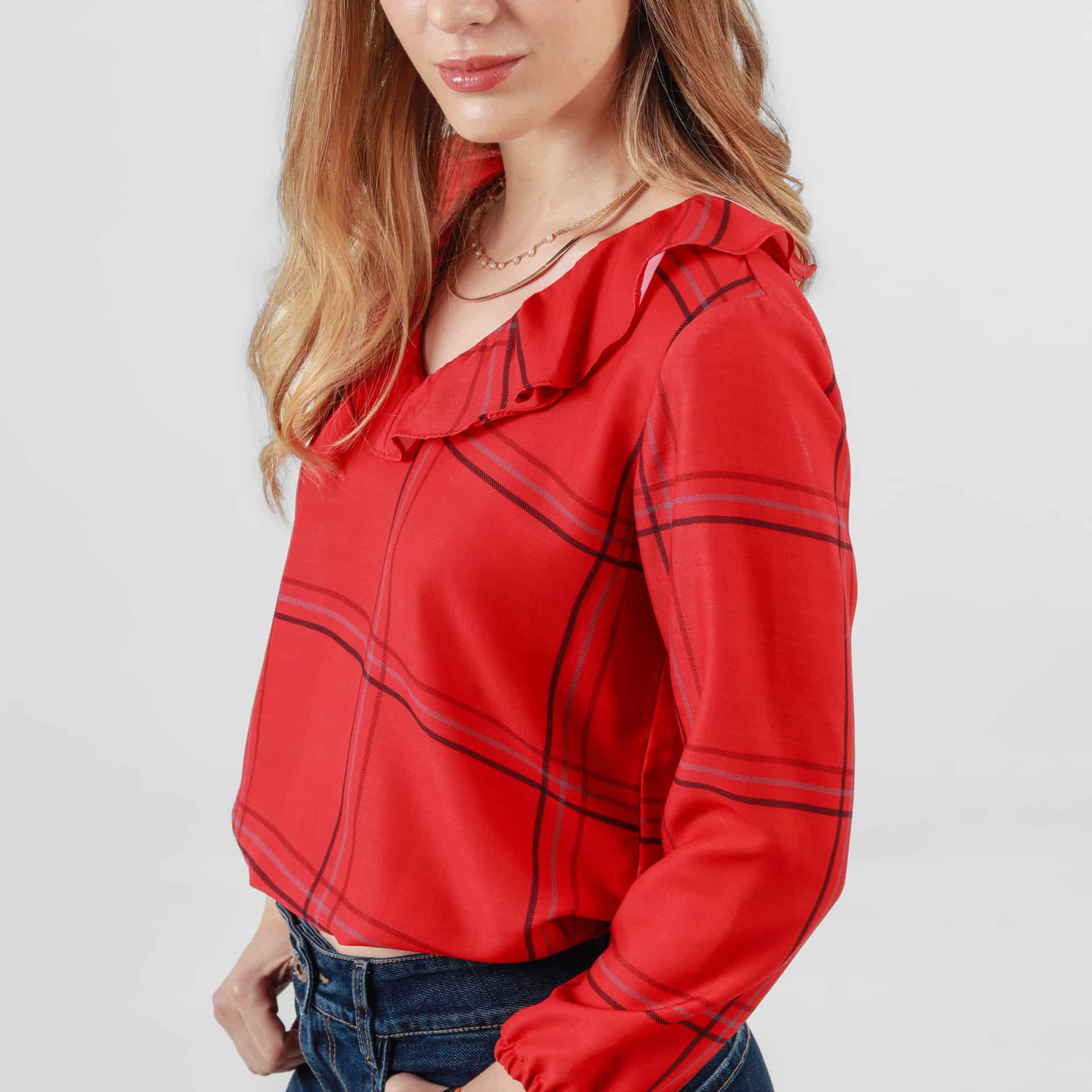 Blusa Cuello V Manga 3Cuartos - miniatura 5
