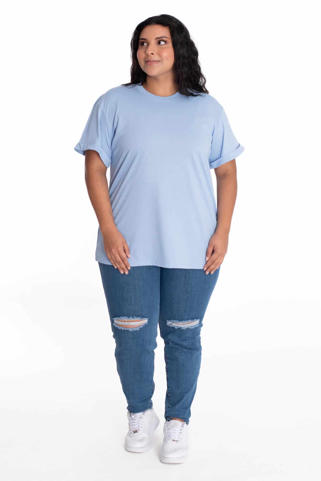 Camiseta Oversize Azul Claro - miniatura 2